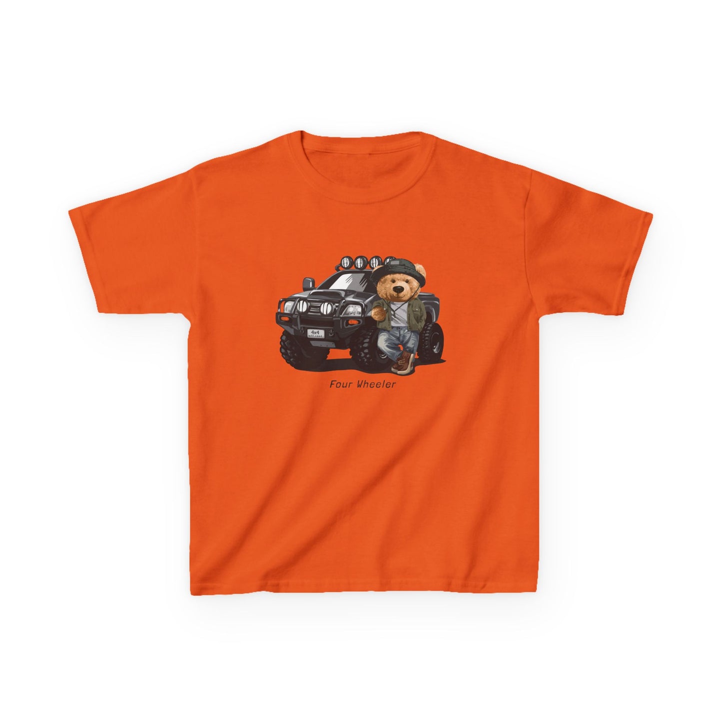 Kids Graphic Tee, Fun Animal Theme Shirt, Perfect for Birthdays, Playdates, Gifts for Boys and Girls, Cute Casual Wear Orange