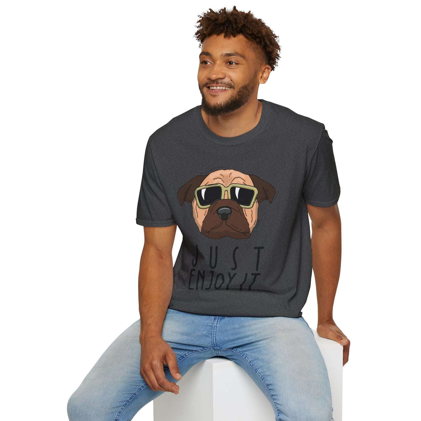 Cool Dog T-Shirt: Just Enjoy It, Funny Pet Lover Gift, Casual Everyday Wear, Unisex Graphic Tee, Gift for Dog Owners