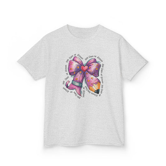 Kids Bow Graphic Tee, Birthday Gift for Girls, Cute Summer Top, Fun Kids Clothing, Birthday Party Attire, Playful Fashion Ash XL