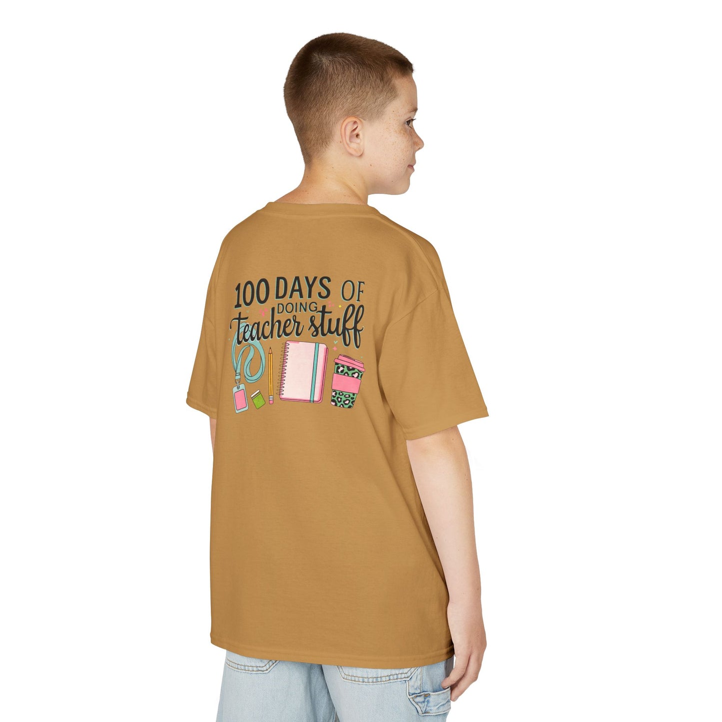 Teacher Appreciation Kids Tee, 100 Days of Teacher Stuff Shirt, School Spirit Tee, Gift for Future Educators, Kids' Classroom Apparel