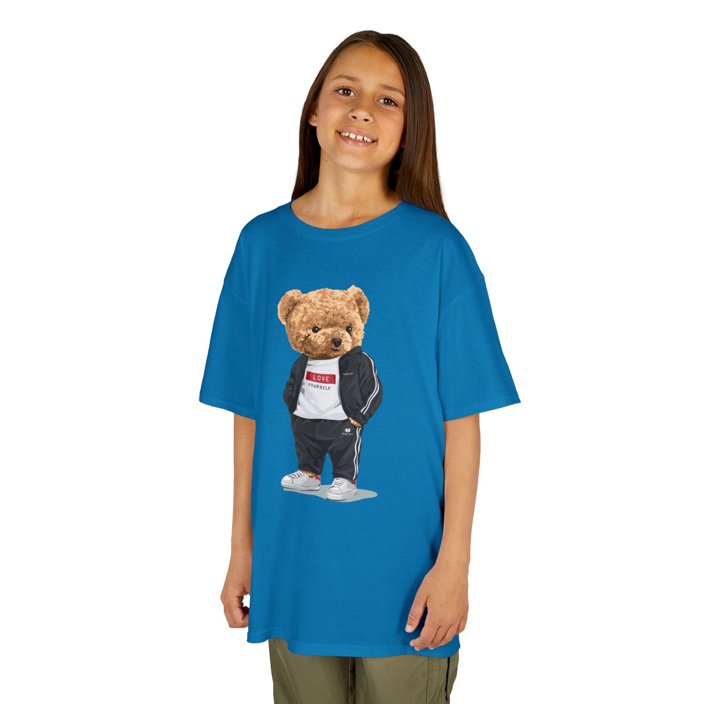 Youth Streetwear Graphic Tee - Fun Bear Design, Cool Kids T-Shirt, Summer Wear, Birthday Gift, Casual Outfit
