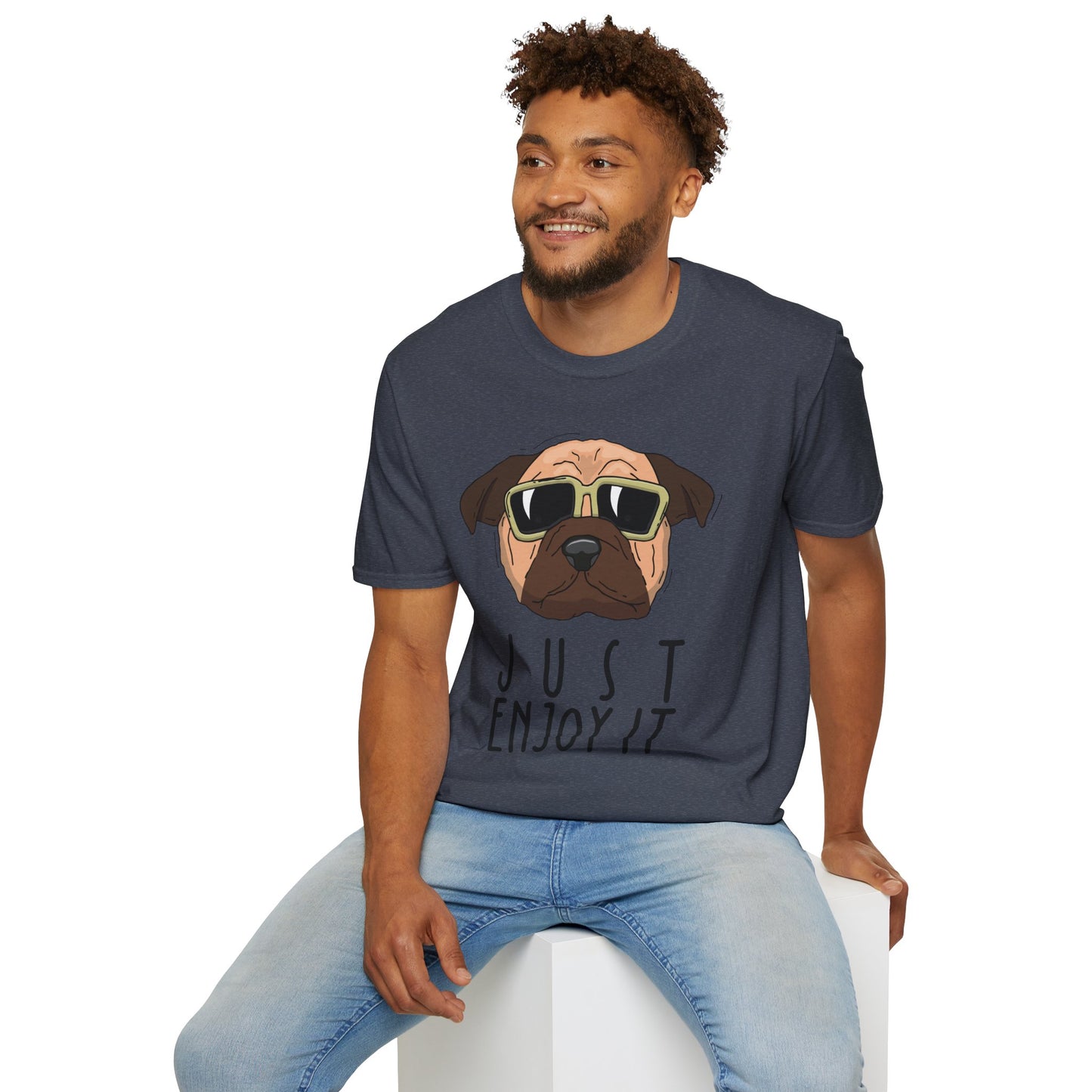 Cool Dog T-Shirt: Just Enjoy It, Funny Pet Lover Gift, Casual Everyday Wear, Unisex Graphic Tee, Gift for Dog Owners