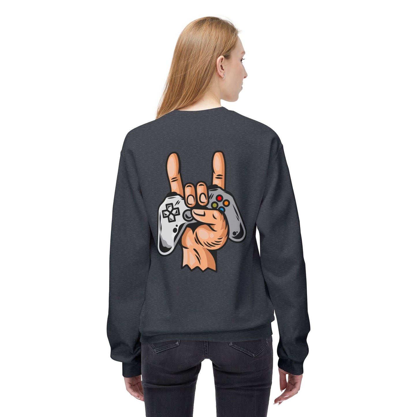 Gamer Fleece Crewneck Sweatshirt, Unisex Sweatshirt for Gamers, Gaming Apparel, Perfect Gift for Birthdays, Geek Culture, Casual Wear