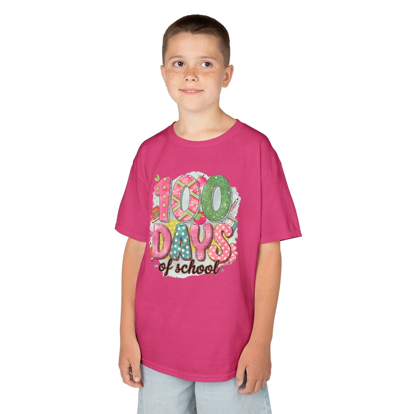 Kids 100 Days of School Tee, Fun t-shirt for kids, Milestone celebration shirt, Perfect for school events, Unique kids' apparel
