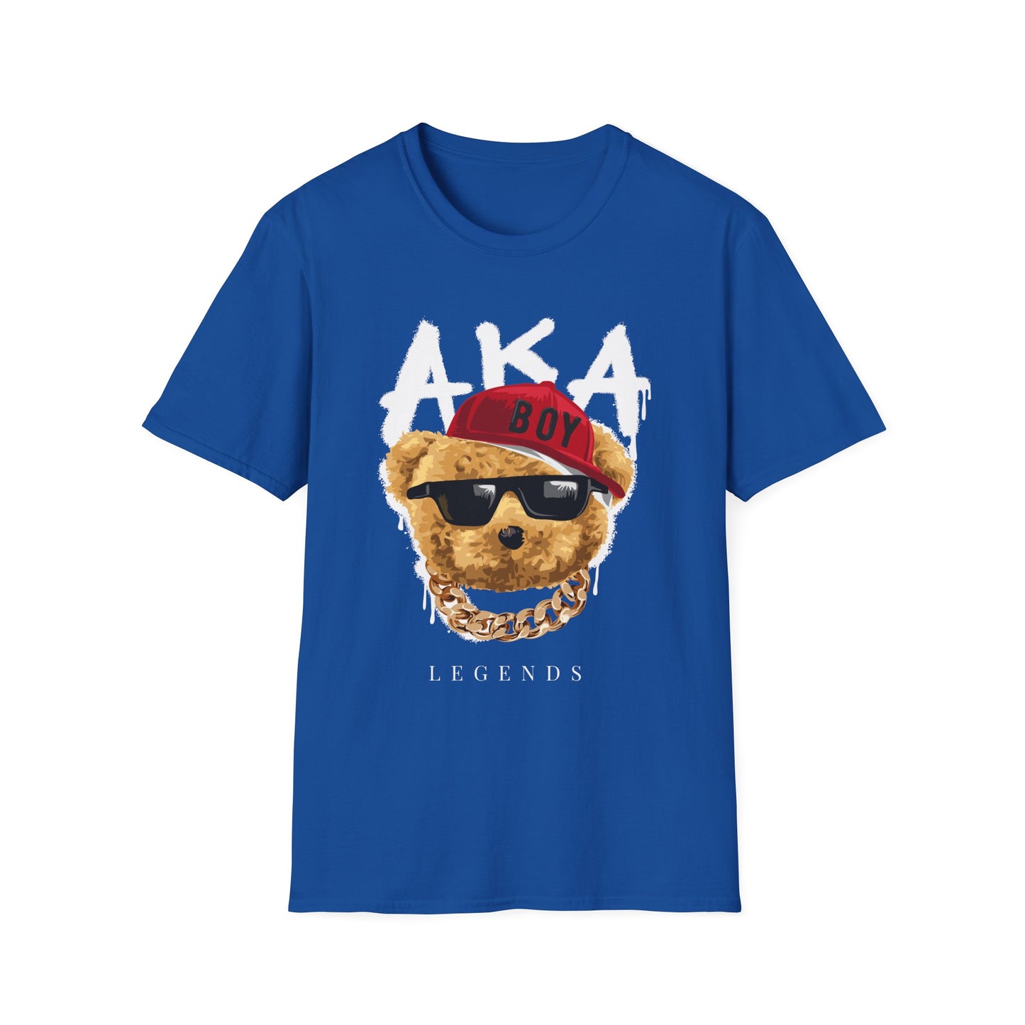 Trendy Graphic Tee: AKA Legends T-Shirt for Casual Wear, Gift for Bear Lovers, Stylish Summer Essential, Unisex Soft Tee Royal