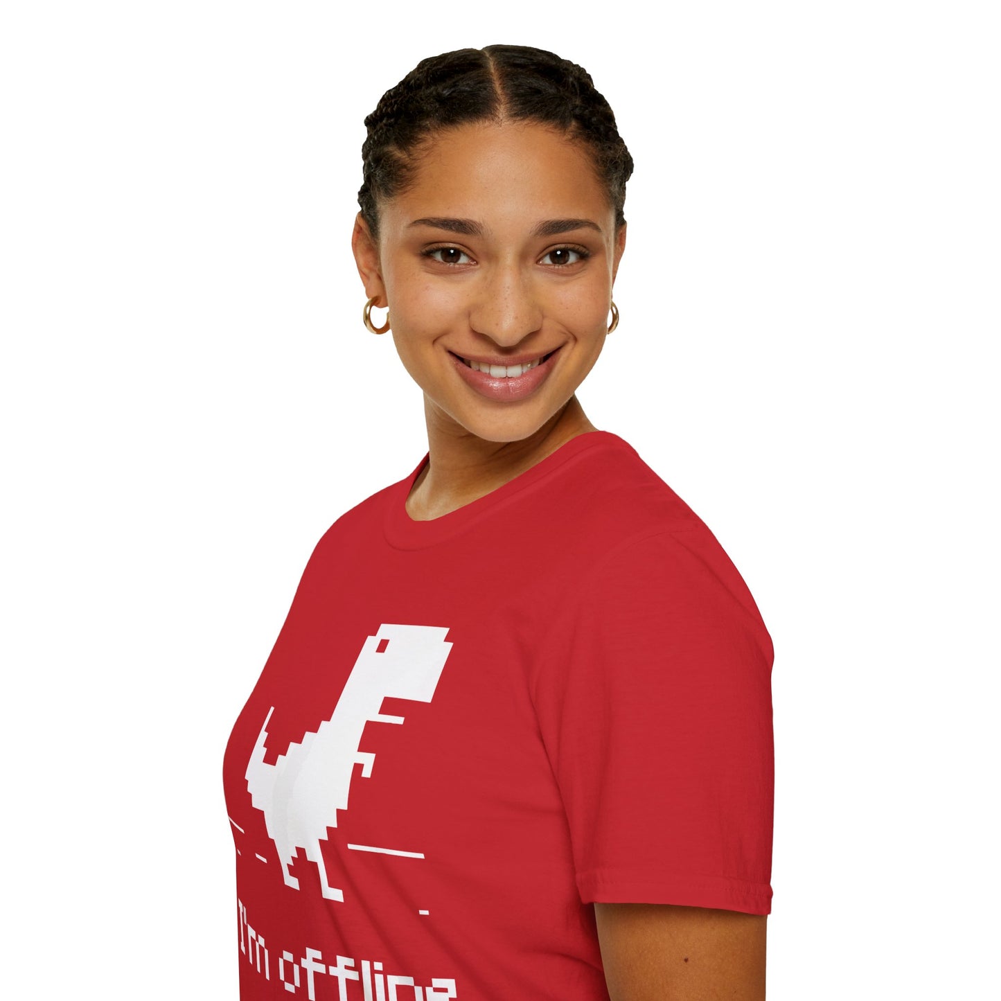 Retro Dinosaur Tee - I'm Offline T-Shirt | Perfect Gift for Gamers, Casual Wear, Retro Design, Birthday Surprise, Fun Gift