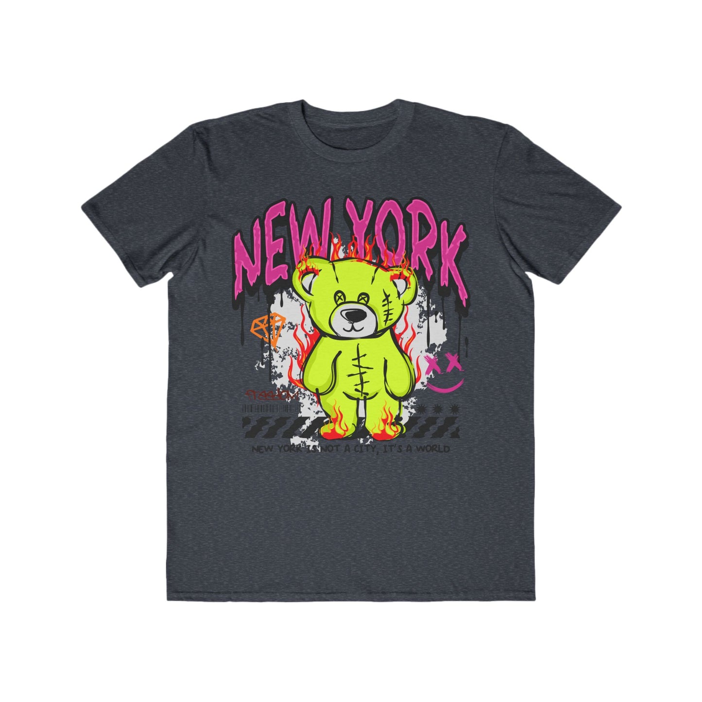 New York Graphic Tee, Urban Wear For Men, Stylish Casual T-Shirt, Urban Streetwear Top, Gift for NY Lovers, Trendy Summer Tee Heather Navy