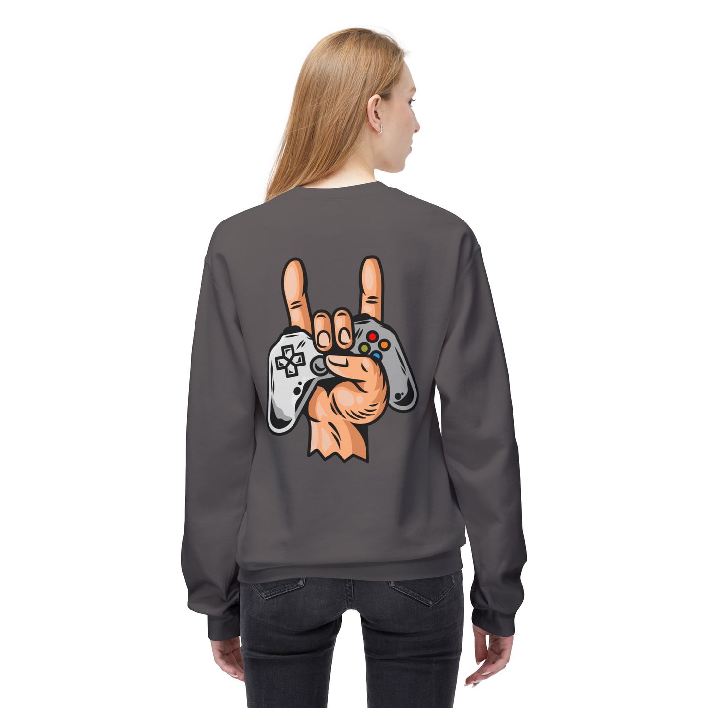 Gamer Fleece Crewneck Sweatshirt, Unisex Sweatshirt for Gamers, Gaming Apparel, Perfect Gift for Birthdays, Geek Culture, Casual Wear