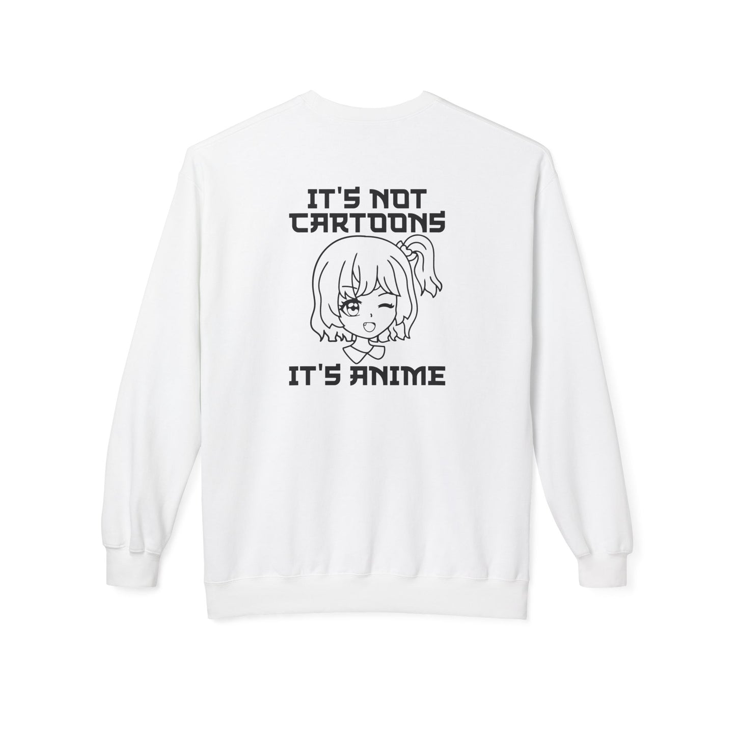 Anime Sweatshirt - It's Not Cartoons, Gift for Anime Fans, Casual Wear, Cozy Hoodie Alternative, Perfect for Conventions