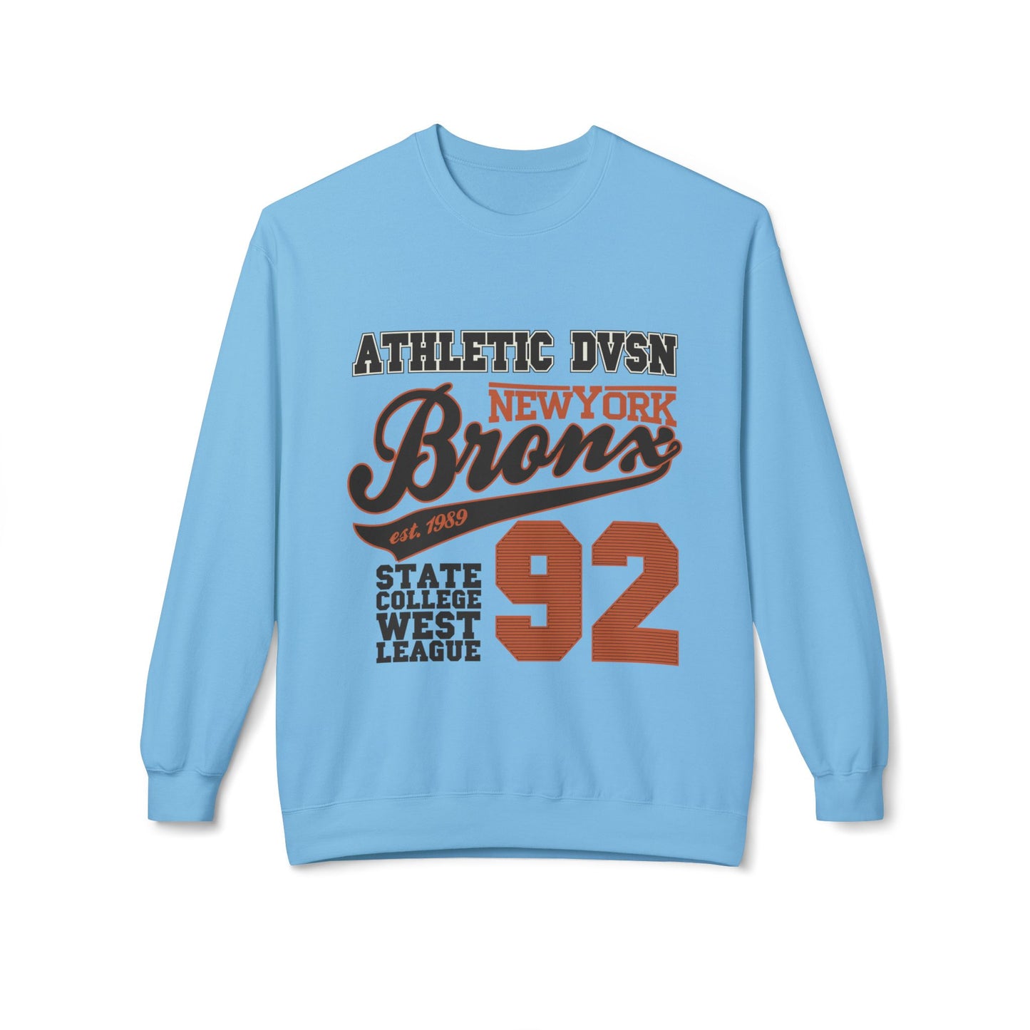 Vintage Athletic Crewneck Sweatshirt, Casual Pullover, Retro Style, Cozy Loungewear, Gift for Him/Her, Sports Fan Apparel Sky