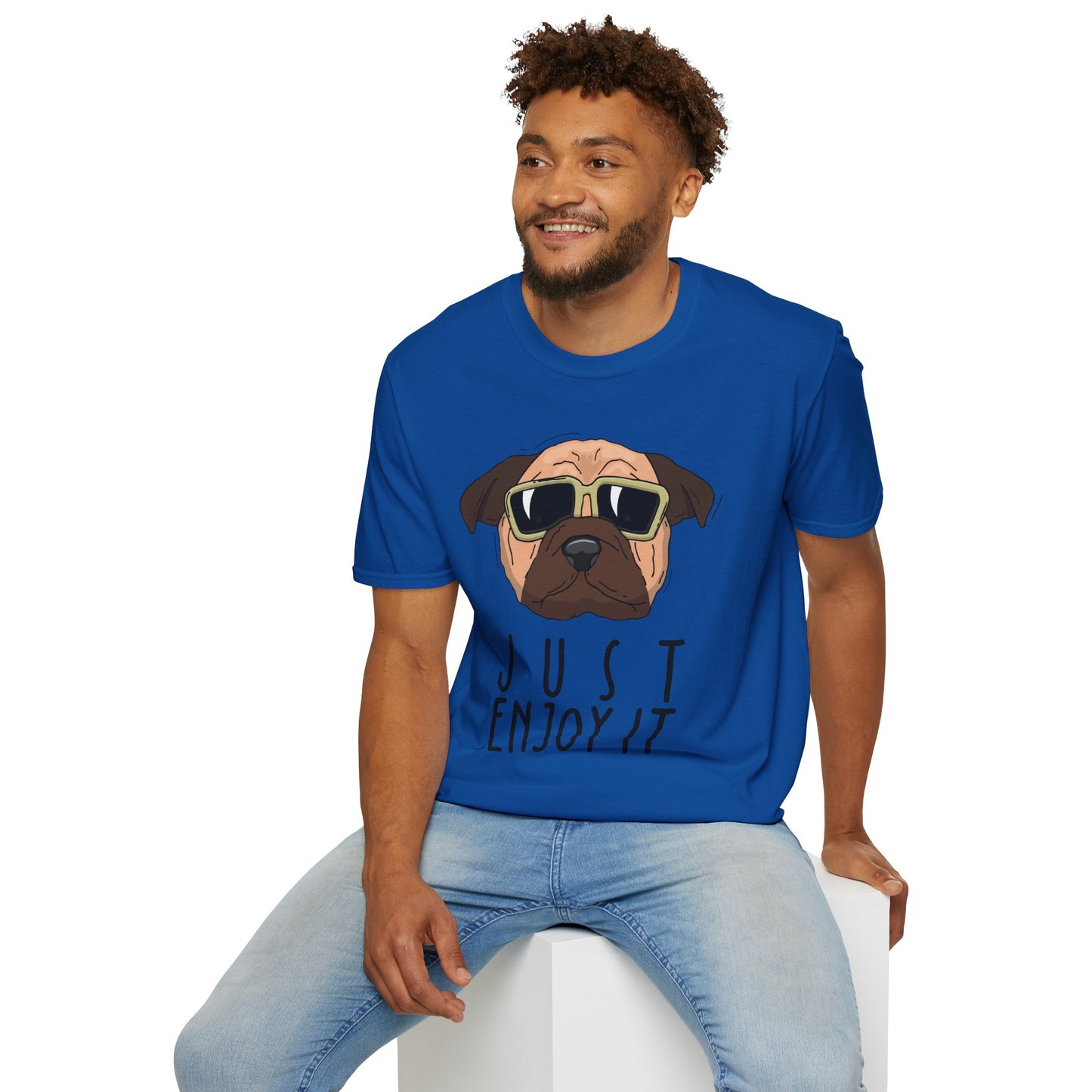 Cool Dog T-Shirt: Just Enjoy It, Funny Pet Lover Gift, Casual Everyday Wear, Unisex Graphic Tee, Gift for Dog Owners