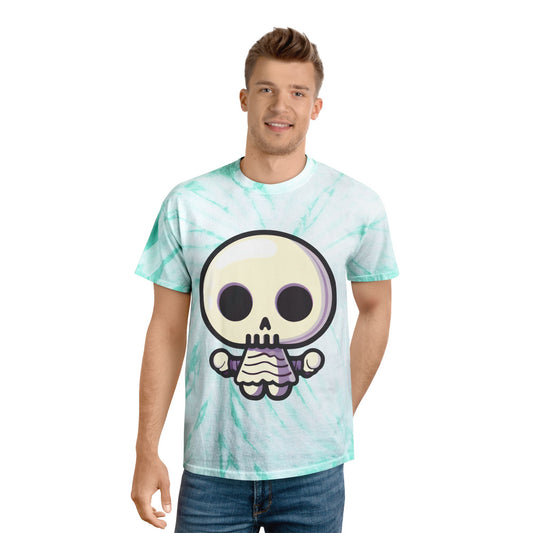 Cute Skeleton Tie-Dye Tee, Casual T-Shirt, Summer Wear, Festival Shirt, Gift for Kids, Unique Graphic Tee - Cozy Kawaii LLC