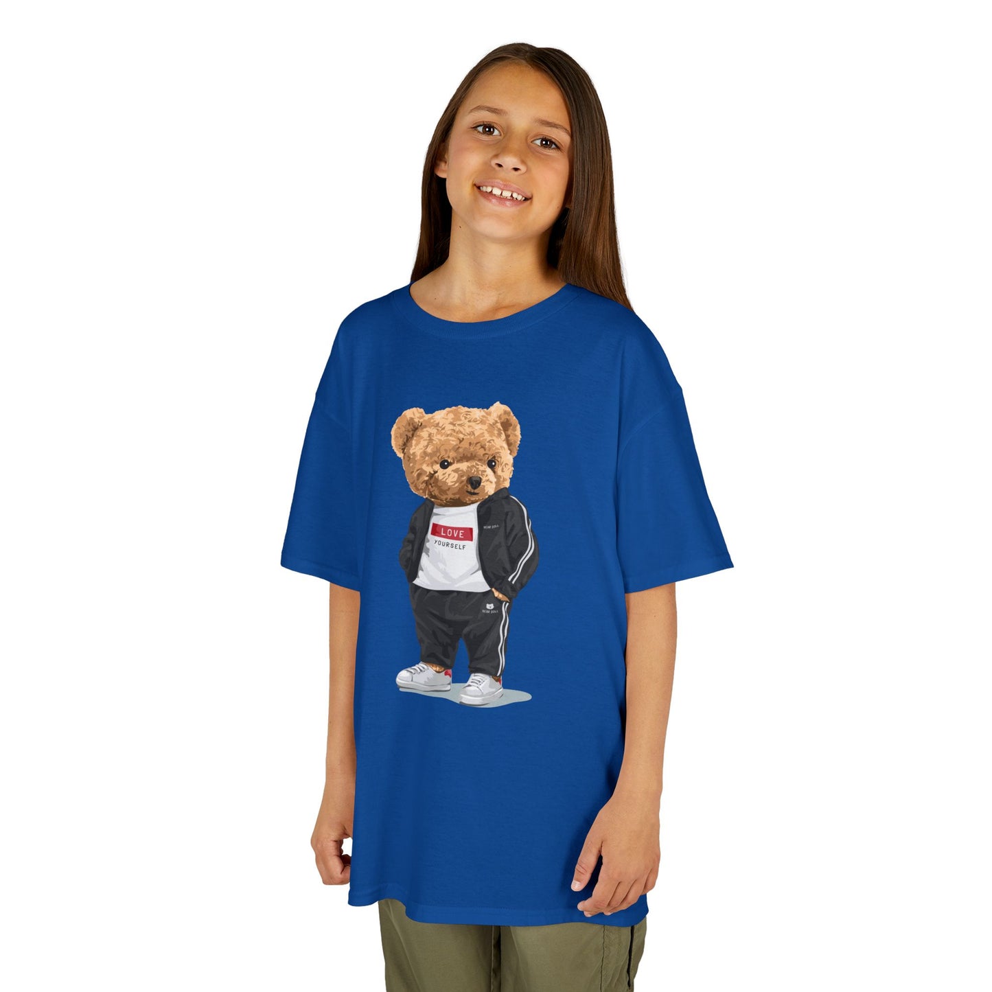 Youth Streetwear Graphic Tee - Fun Bear Design, Cool Kids T-Shirt, Summer Wear, Birthday Gift, Casual Outfit