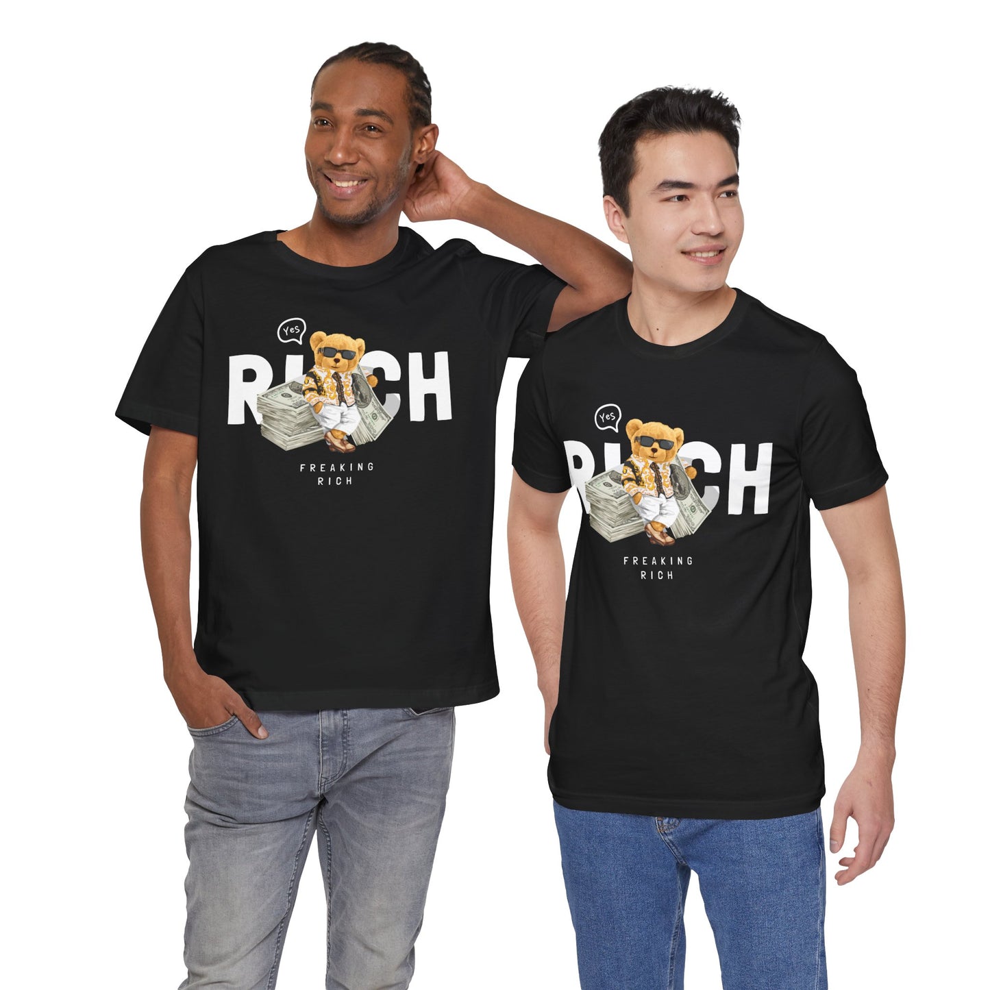 Freaking Rich Graphic Tee, Cute T-Shirt for Success, Fun Gift for Entrepreneurs, Trendy Casual Wear for Parties, Motivational Outfit