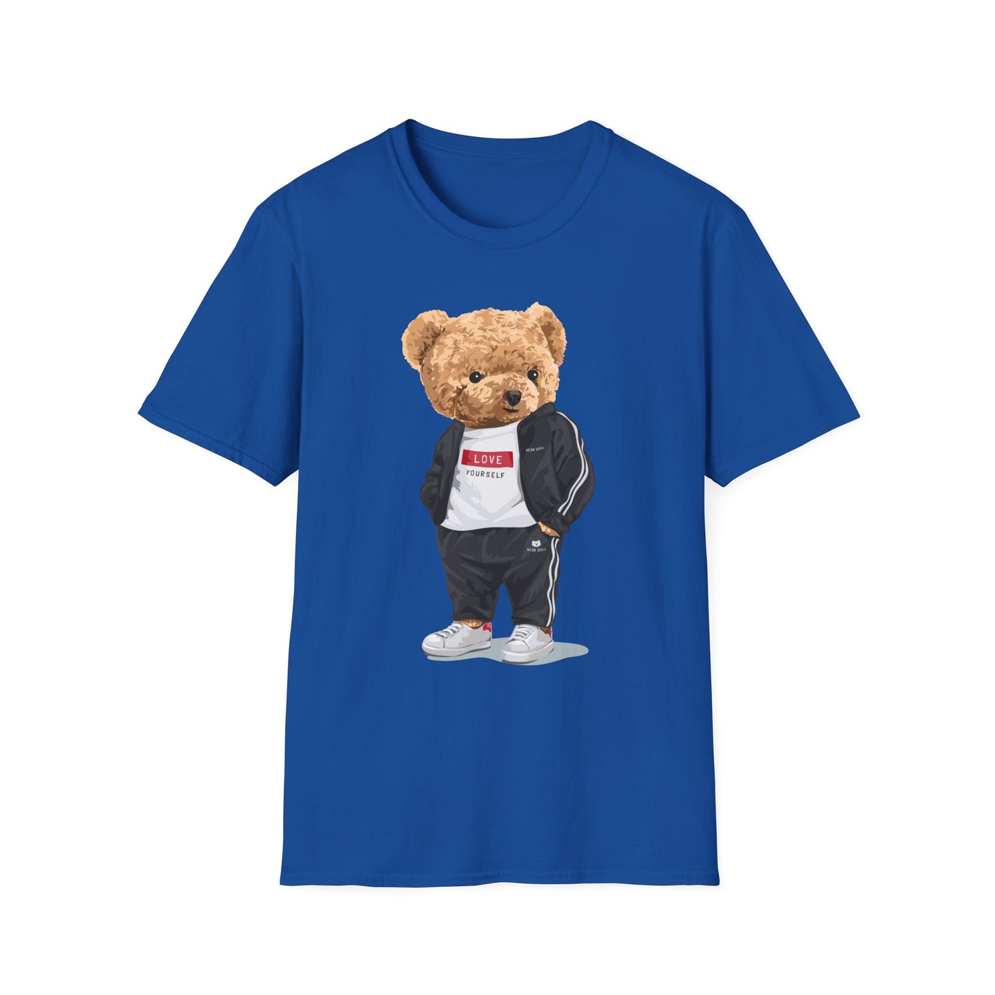 Casual Graphic Tee: Trendy Bear Design, Fun Unisex T-Shirt, Perfect for Gifts, Casual Wear, Everyday Style Royal