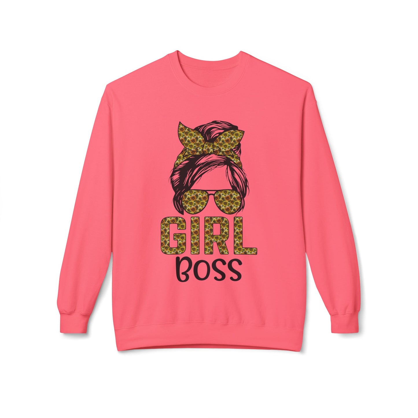 Empowerment Crewneck Sweatshirt, Girl Boss Sweatshirt, Women's Fashion, Cozy Style, Motivational Gift, Casual Wear Pink Lemonade