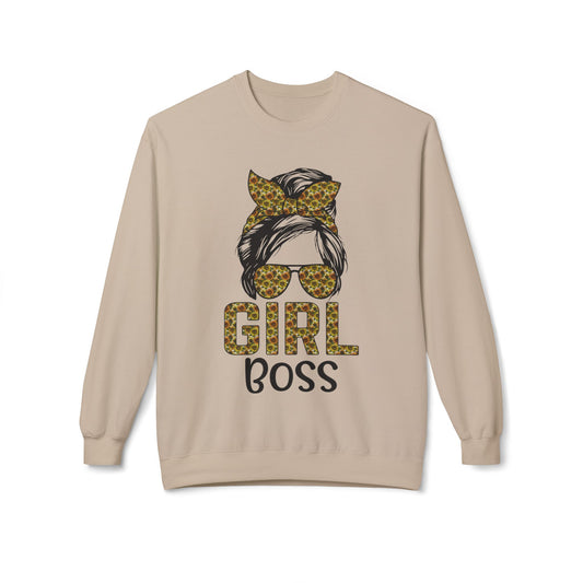 Empowerment Crewneck Sweatshirt, Girl Boss Sweatshirt, Women's Fashion, Cozy Style, Motivational Gift, Casual Wear Sand