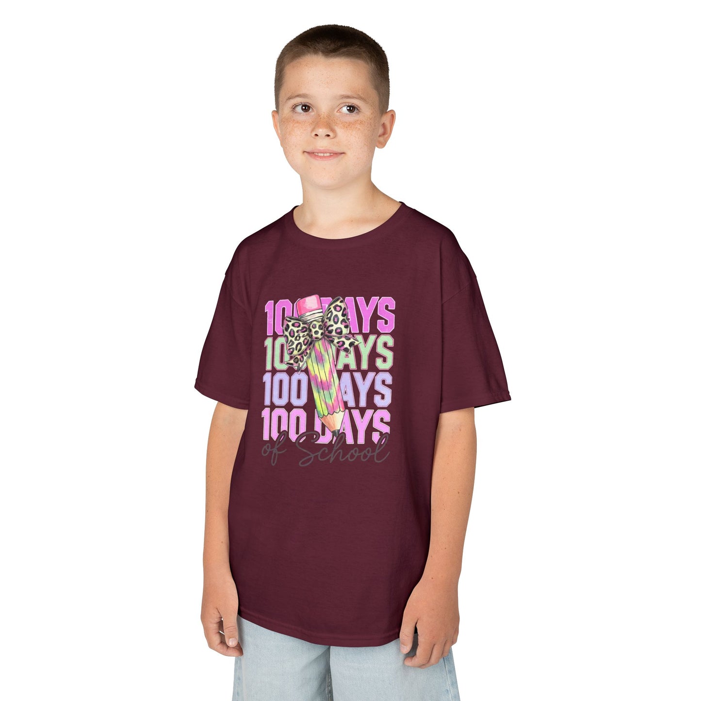 Kids 100 Days of School Tee, Fun Kids' T-Shirt, Celebration Shirt for Back to School, Kindergarten Milestone Gift, Cute Animal Print Design