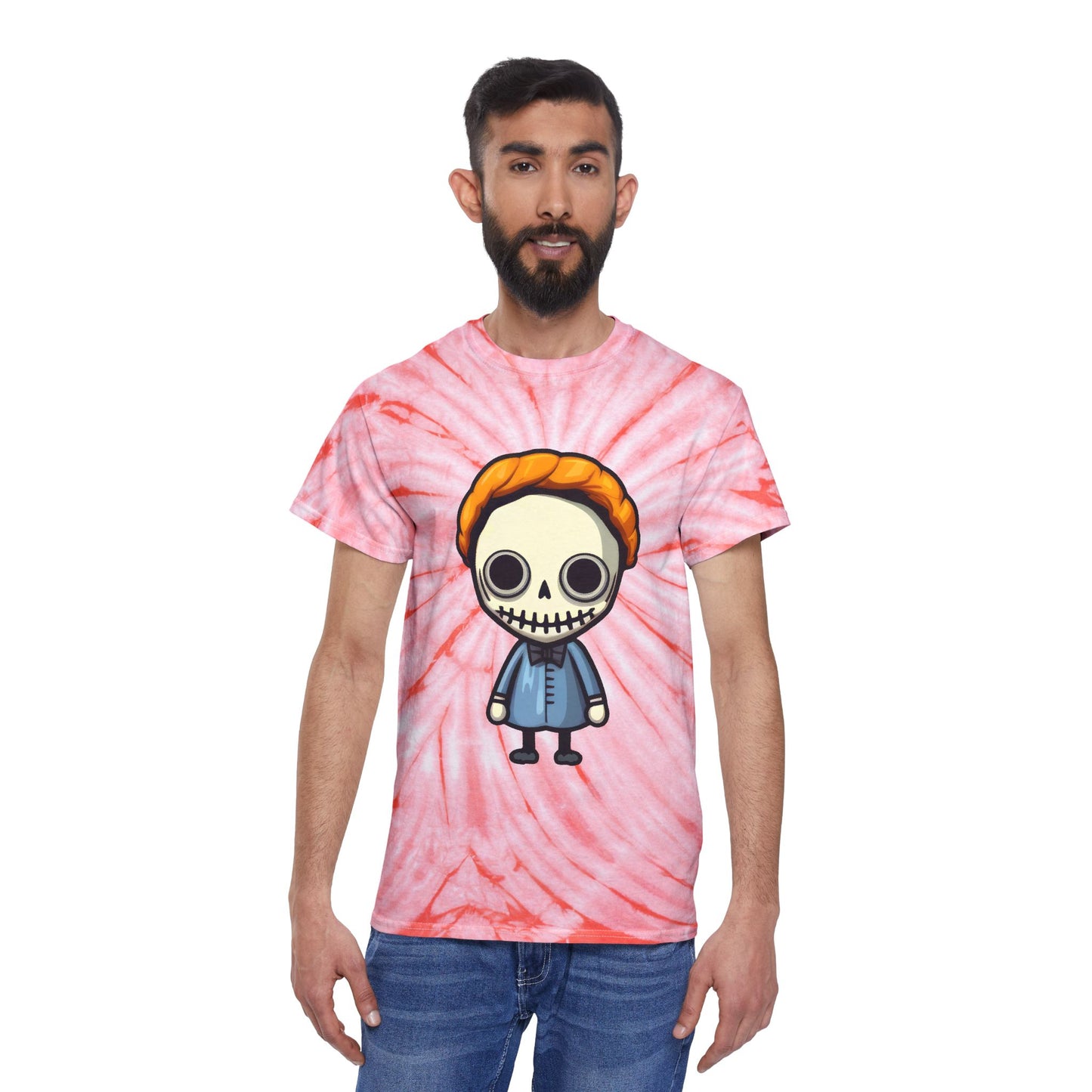 Tie-Dye Graphic Tee, Fun Skeleton Design, Casual Summer Shirt, Retro Festival Apparel, Vibrant Gift for Kids - Cozy Kawaii LLC