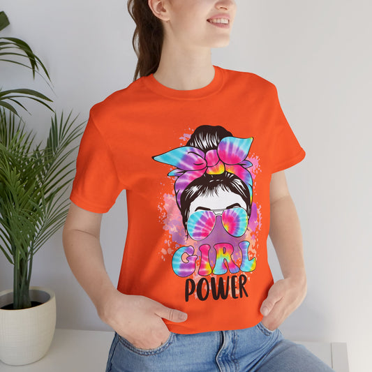 Empowering Girl Power Tee, Unisex T-Shirt for Girls, Feminist Apparel, Gift for Her, Cute Summer Top, Casual Statement Shirt Orange