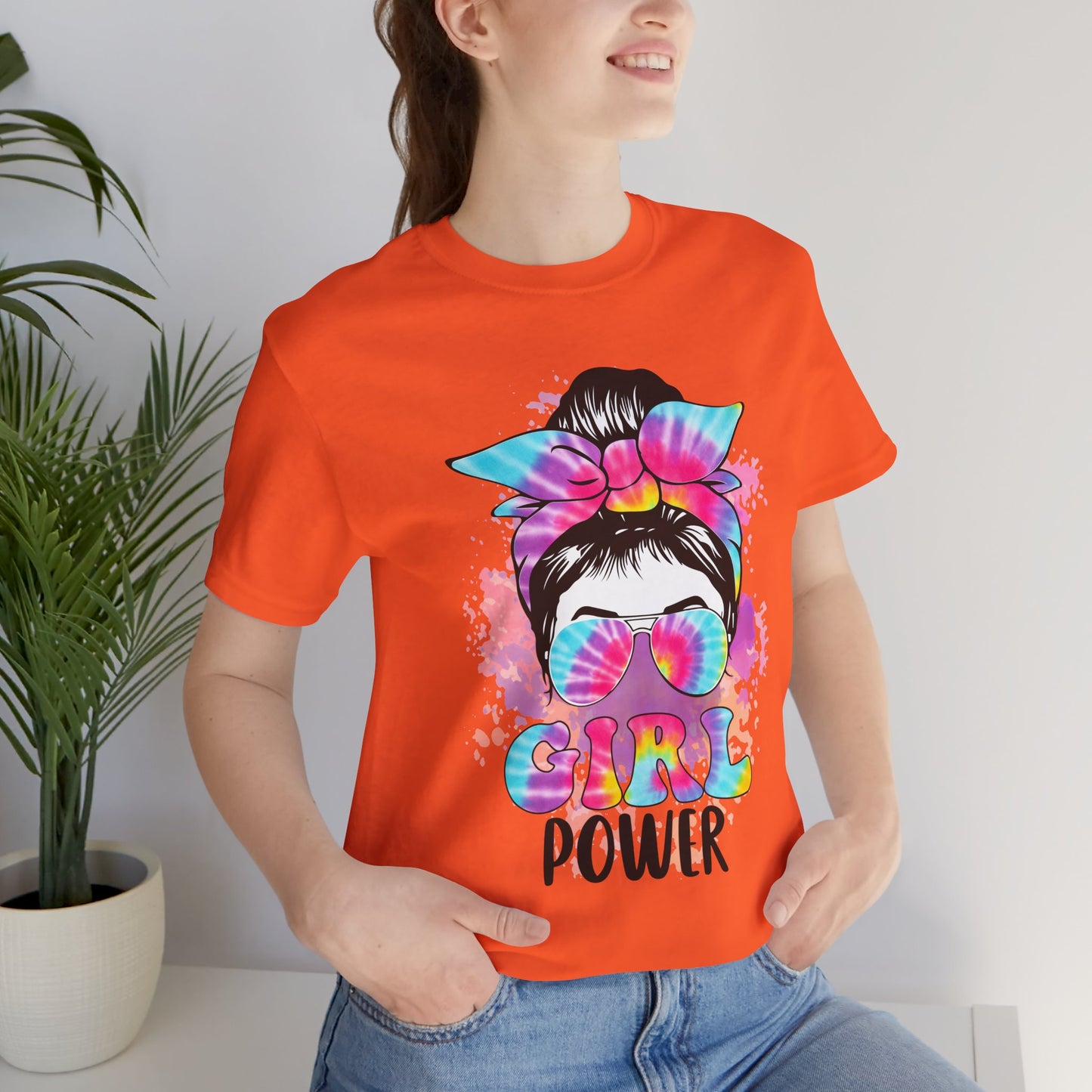 Empowering Girl Power Tee, Unisex T-Shirt for Girls, Feminist Apparel, Gift for Her, Cute Summer Top, Casual Statement Shirt Orange
