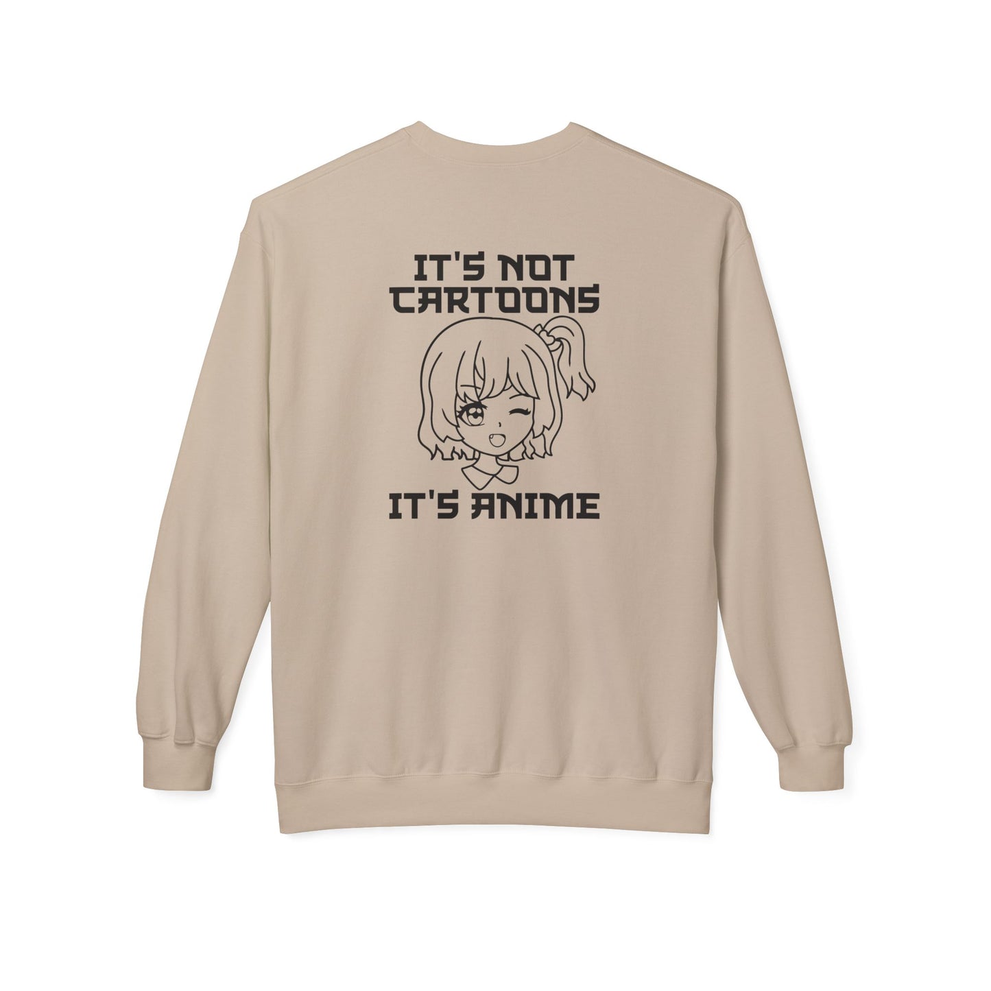 Anime Sweatshirt - It's Not Cartoons, Gift for Anime Fans, Casual Wear, Cozy Hoodie Alternative, Perfect for Conventions