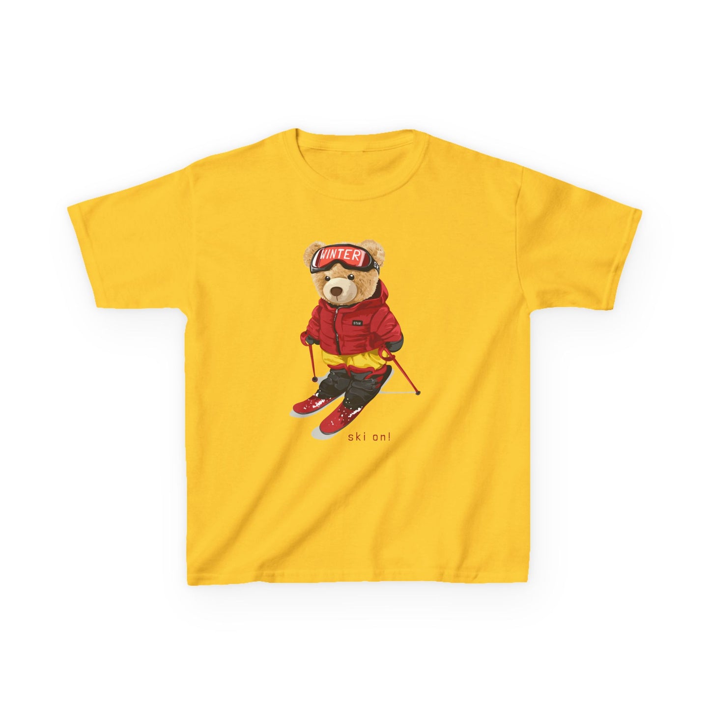 Kids Graphic Tee with Cool Bear Design, Fun Casual Wear for Boys and Girls, Perfect for Birthday Gifts, Playdates, and Everyday Comfort Daisy