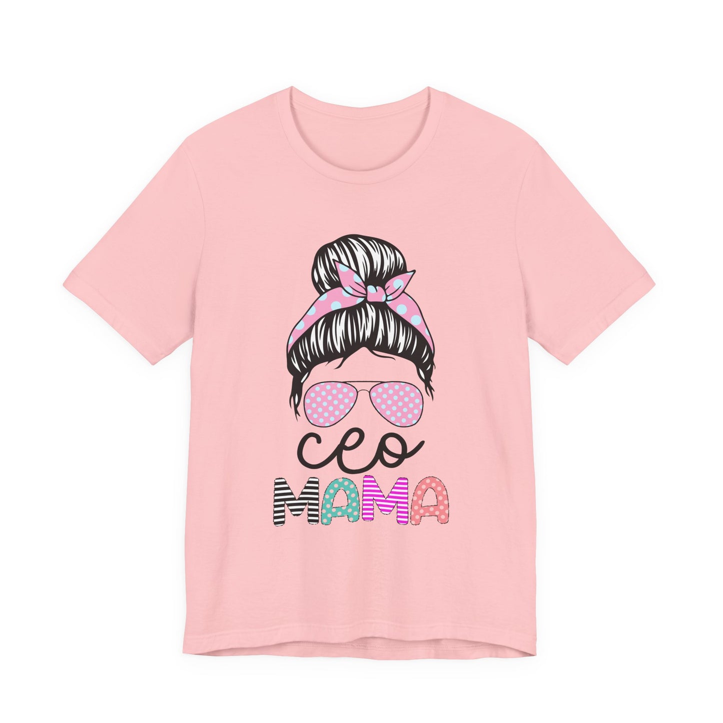 CEO Mama Graphic Tee, Unisex T-Shirt for Moms, Gift for New Mothers, Casual Summer Top, Fun Parenting Apparel, Mother's Day Gift Pink
