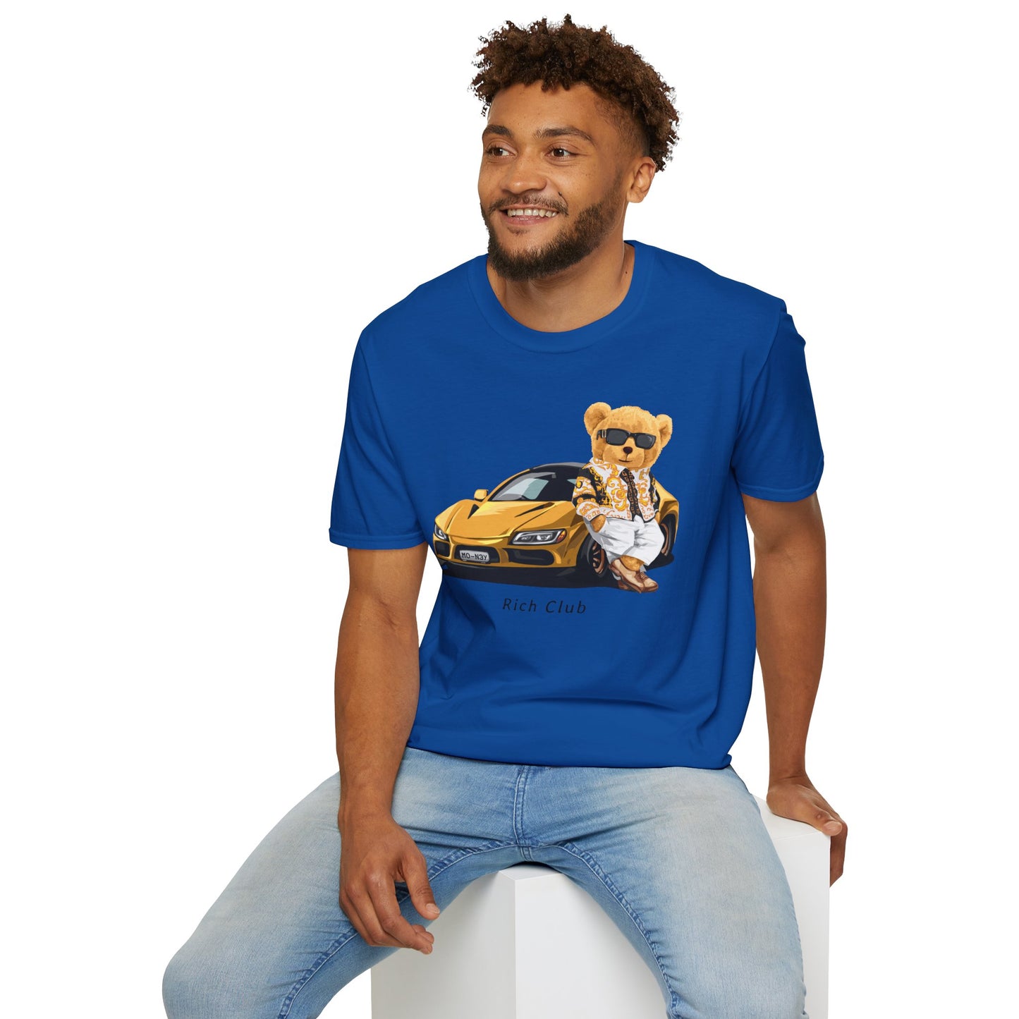 Luxury Lifestyle Bear T-Shirt, Vintage Car Tee, Unisex Graphic Shirt, Cool Fashion Apparel, Gift for Car Enthusiasts