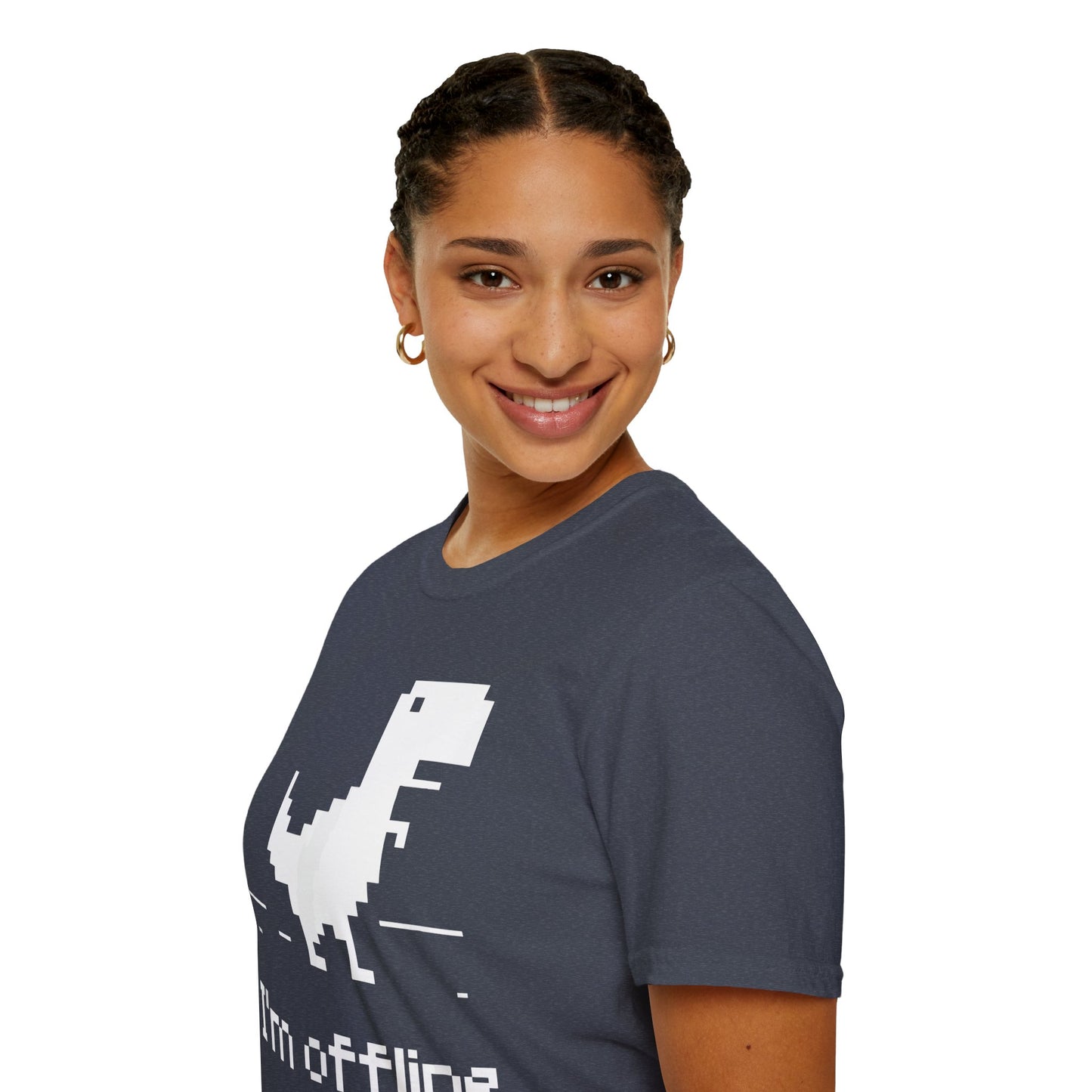 Retro Dinosaur Tee - I'm Offline T-Shirt | Perfect Gift for Gamers, Casual Wear, Retro Design, Birthday Surprise, Fun Gift