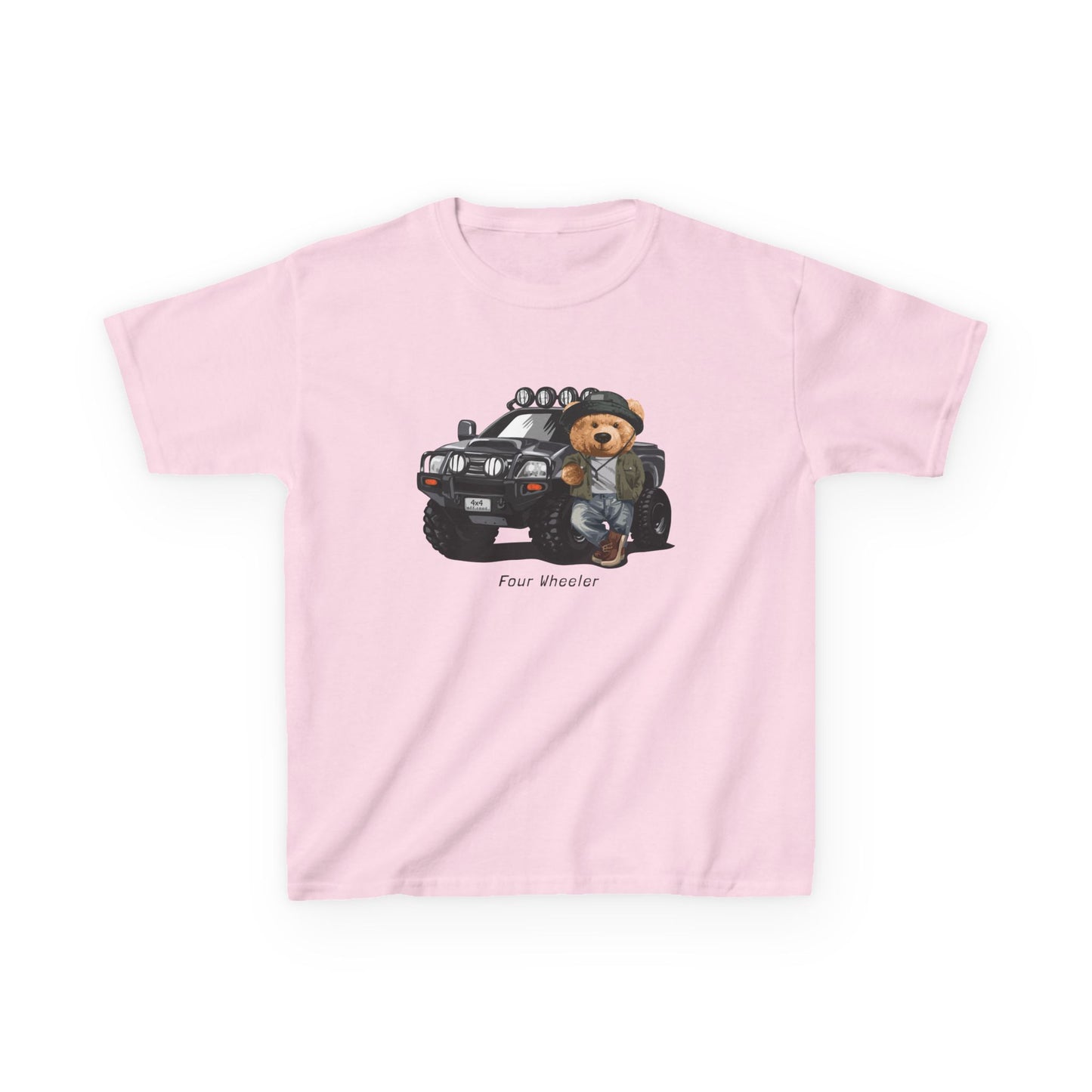 Kids Graphic Tee, Fun Animal Theme Shirt, Perfect for Birthdays, Playdates, Gifts for Boys and Girls, Cute Casual Wear Light Pink