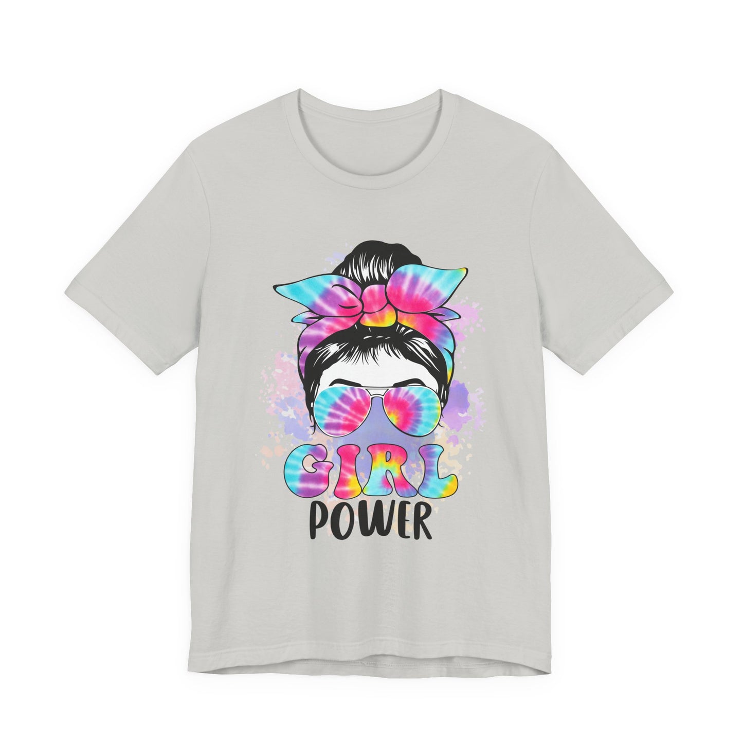 Empowering Girl Power Tee, Unisex T-Shirt for Girls, Feminist Apparel, Gift for Her, Cute Summer Top, Casual Statement Shirt Silver