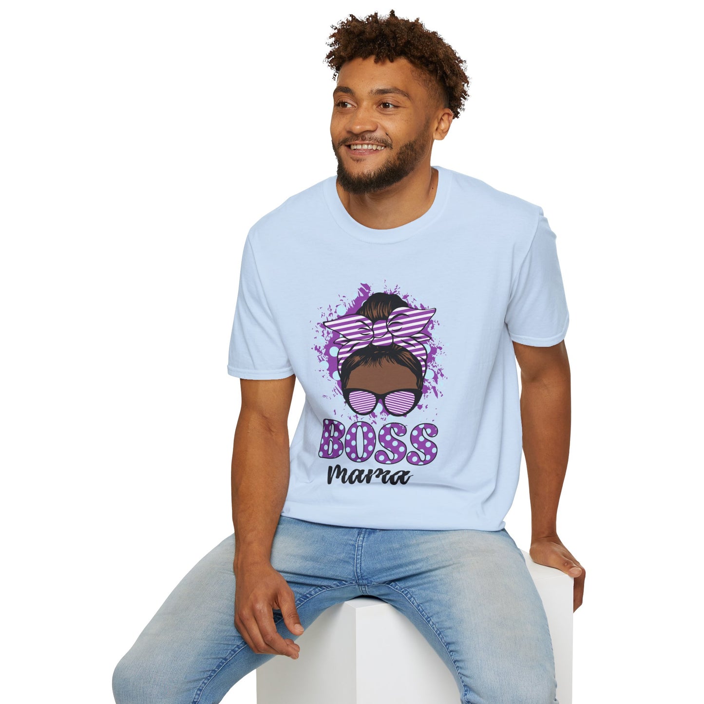 Boss Mama Unisex Softstyle T-Shirt | Trendy Graphic Tee, Gift for Moms, Mother's Day, Casual Wear, Statement Shirt
