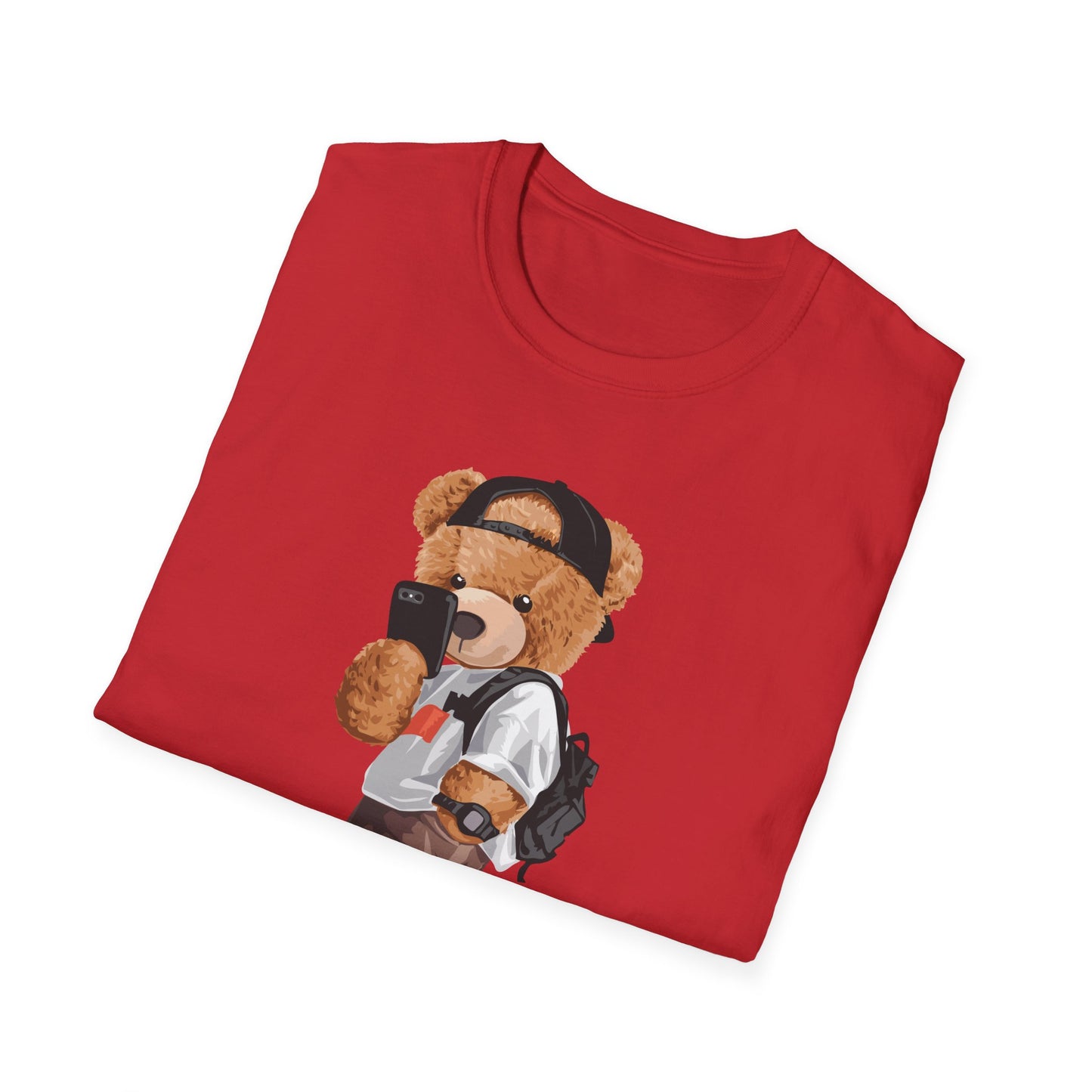 Selfie Bear Unisex T-Shirt | Cute Graphic Tee for Animal Lovers, Perfect Gift for Birthdays, Music Festivals, Casual Wear, or Everyday Style