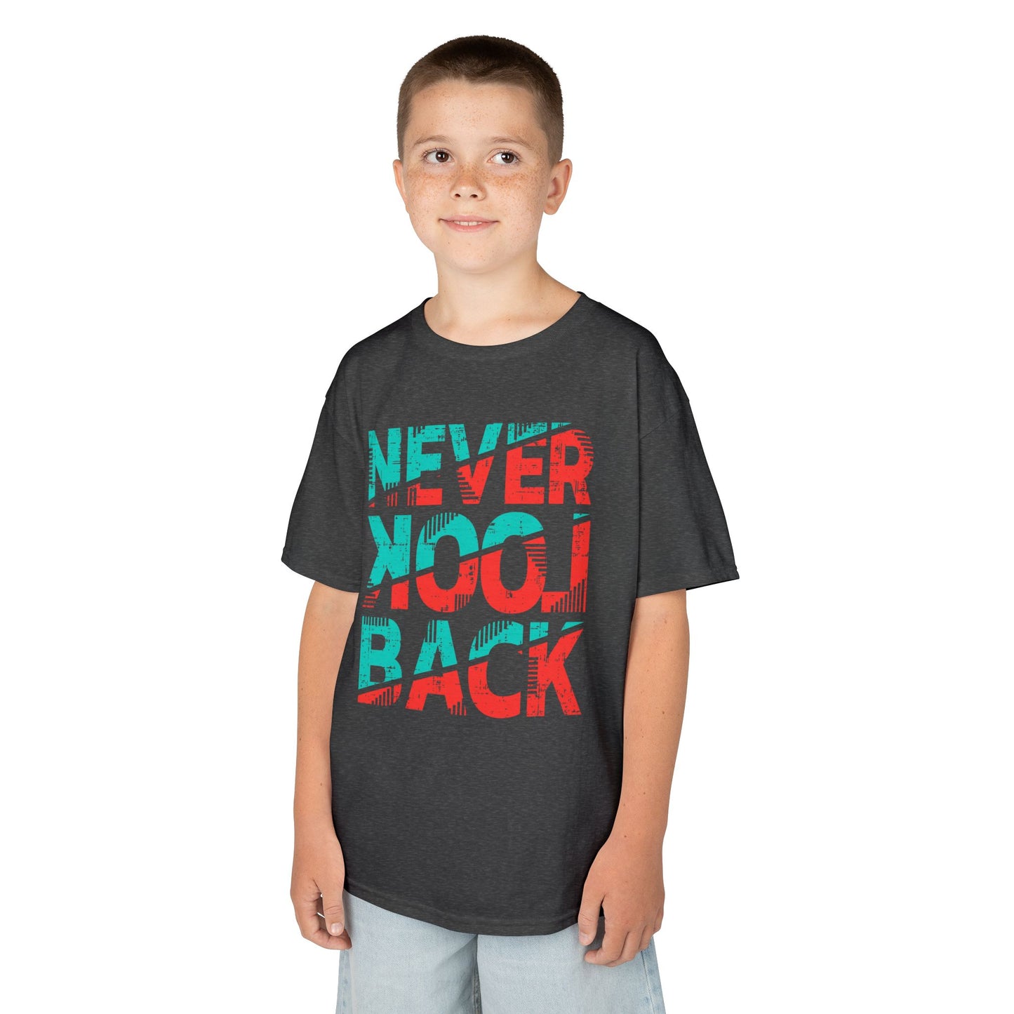Never Look Back Kids Tee - Fun Graphic Tee, Youth Tee, Birthday Gift, Casual Wear, Motivational T-Shirt