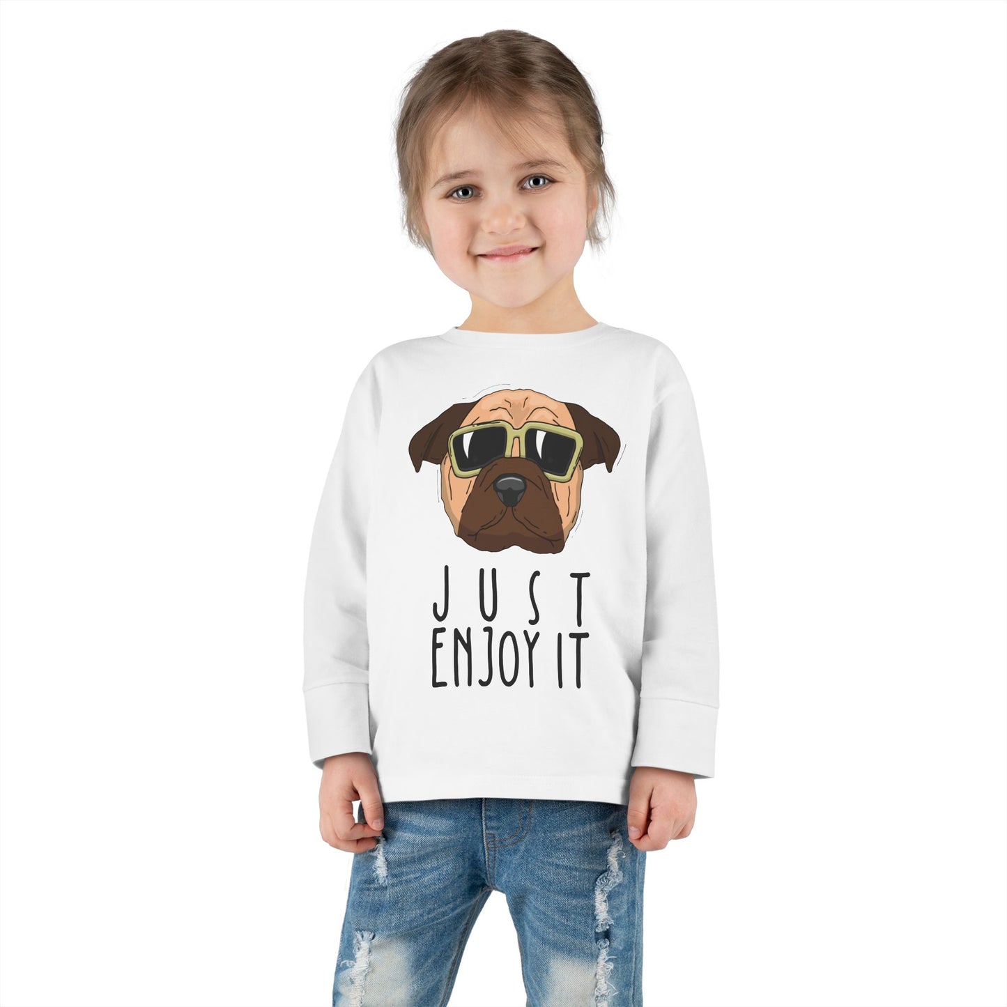 Cool Dog Toddler Long Sleeve Tee, Funny Kid Shirt, Cute Animal Tee, Gifts for Toddlers, Birthday Party Outfit, Animal Lover Apparel