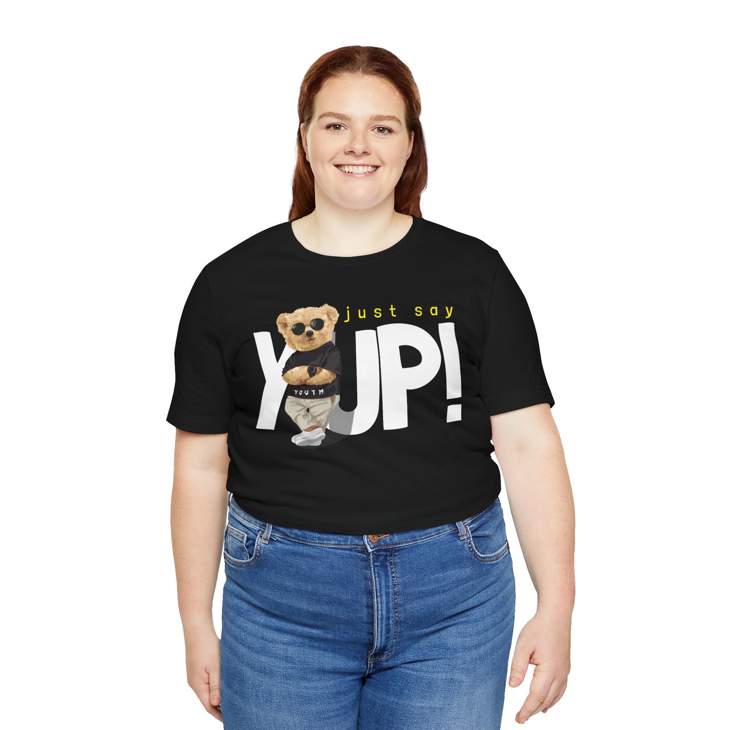 Trendy Bear Graphic Tee, CasualWear, Summer Style, Gift for Friends, Streetwear, Everyday Outfits