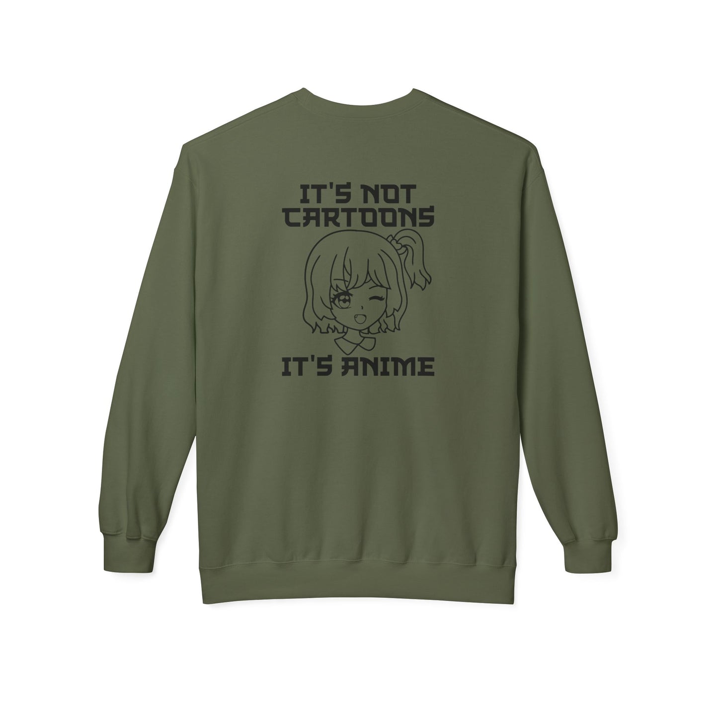 Anime Sweatshirt - It's Not Cartoons, Gift for Anime Fans, Casual Wear, Cozy Hoodie Alternative, Perfect for Conventions
