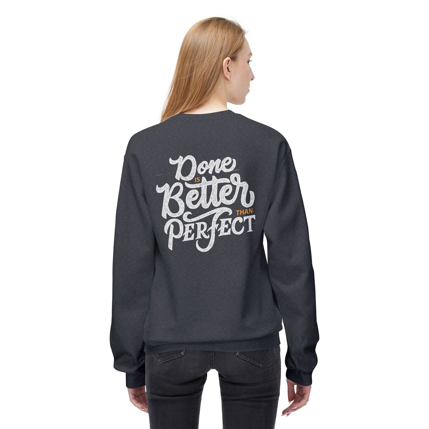 Motivational Fleece Sweatshirt: Cozy Crewneck, Perfect for Self-Care Days, Gift for Friends, Inspirational Quotes, Peer Encouragement