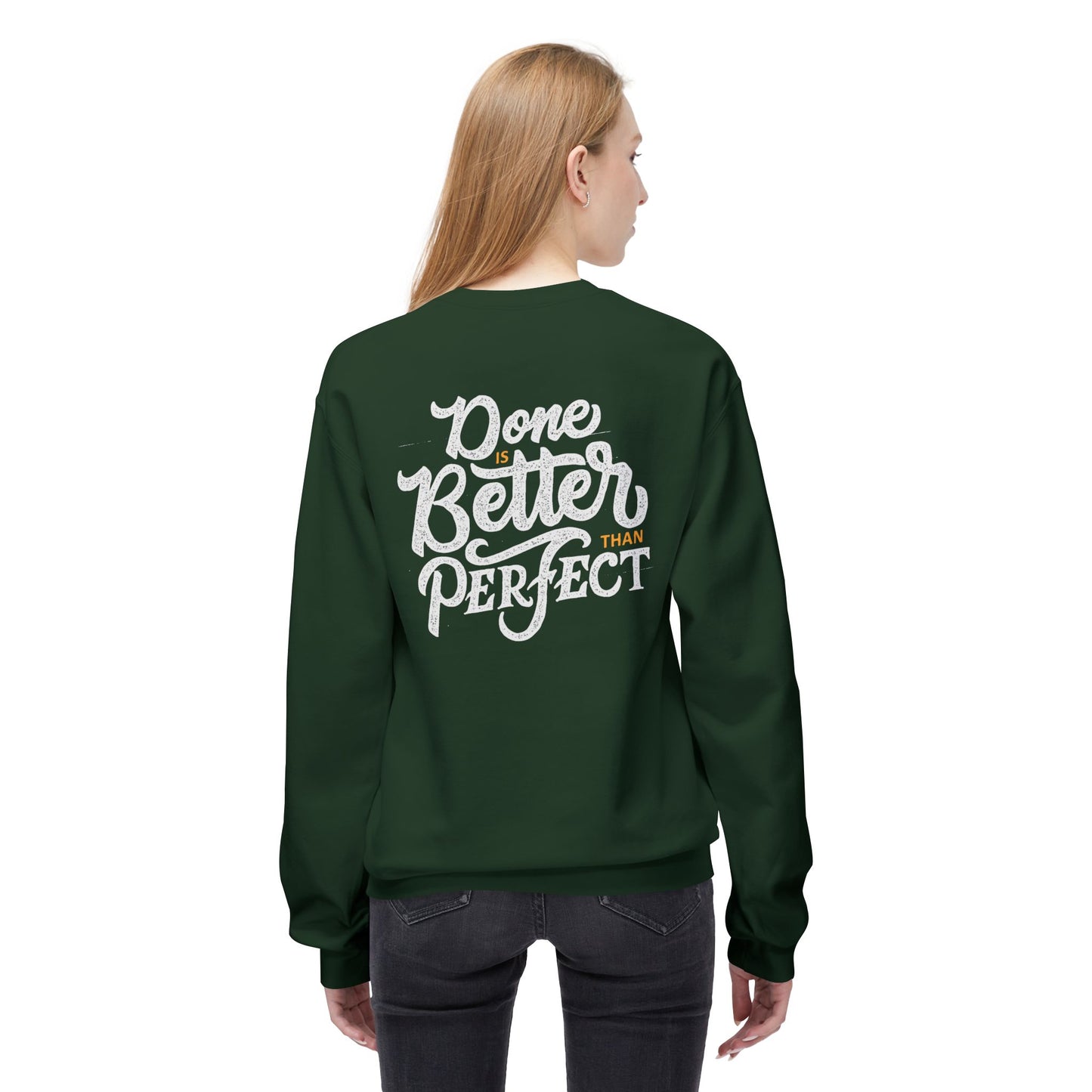 Motivational Fleece Sweatshirt: Cozy Crewneck, Perfect for Self-Care Days, Gift for Friends, Inspirational Quotes, Peer Encouragement