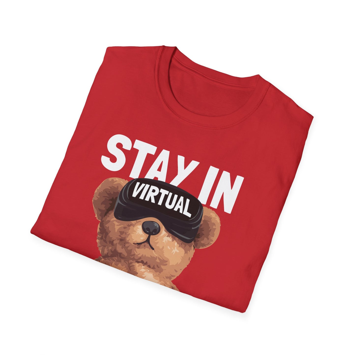 Virtual Reality Bear T-Shirt, Cute Graphic Tee, Funny Gift for Gamers, Trendy Apparel, Birthday Gift, Casual Wear