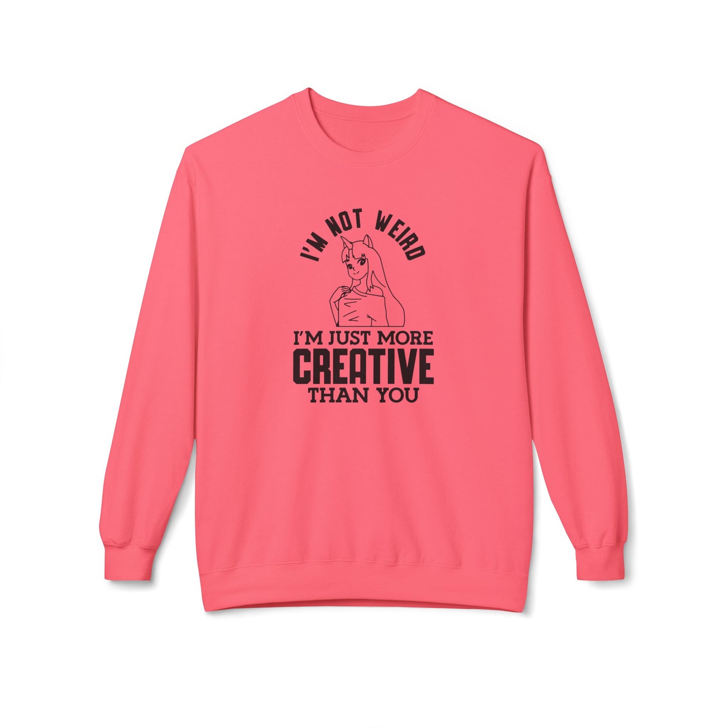 Creative & Unique Sweatshirt for Artists, Perfect Gift for Creatives, Quirky Quote Crewneck Pink Lemonade