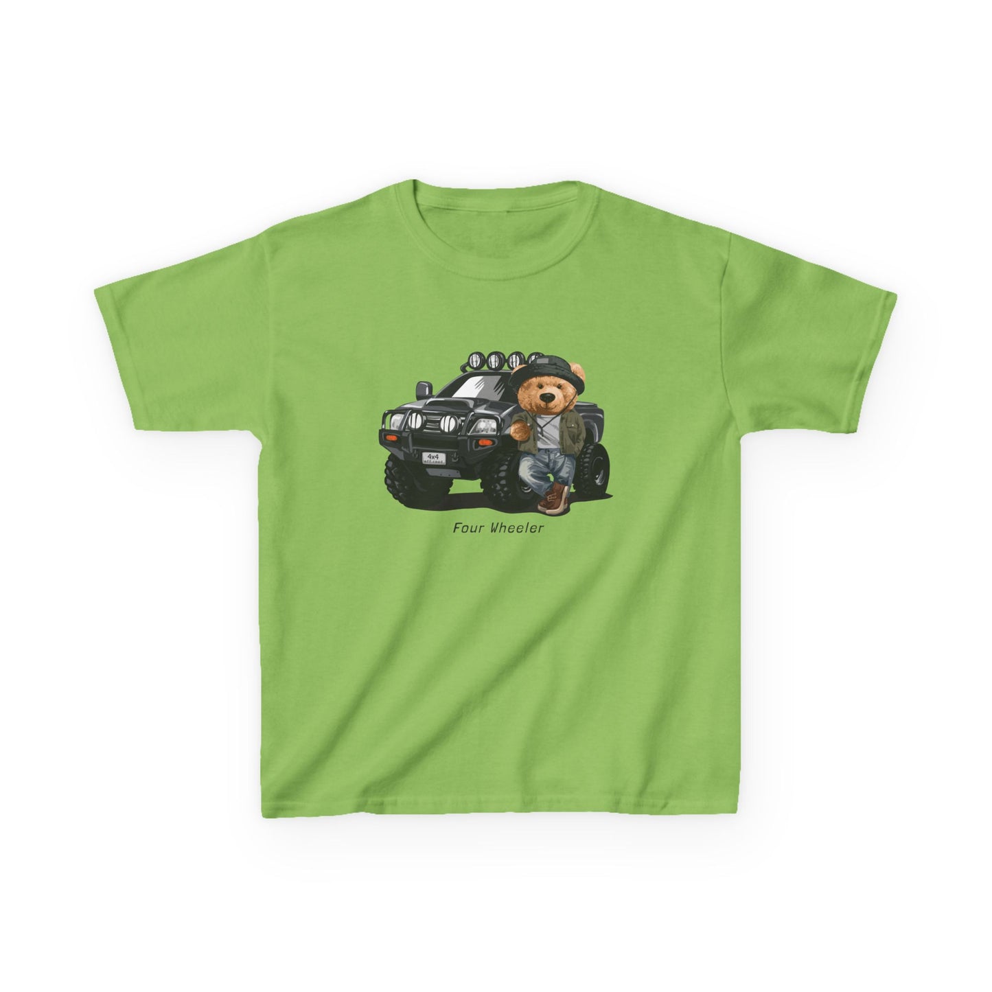 Kids Graphic Tee, Fun Animal Theme Shirt, Perfect for Birthdays, Playdates, Gifts for Boys and Girls, Cute Casual Wear Lime