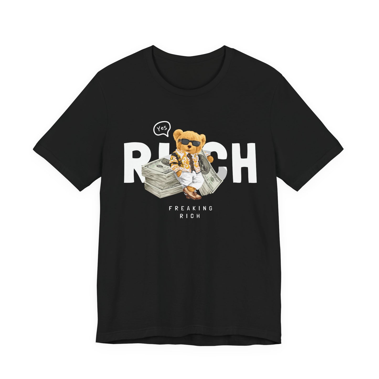Freaking Rich Graphic Tee, Cute T-Shirt for Success, Fun Gift for Entrepreneurs, Trendy Casual Wear for Parties, Motivational Outfit
