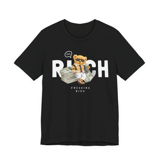 Freaking Rich Graphic Tee, Cute T-Shirt for Success, Fun Gift for Entrepreneurs, Trendy Casual Wear for Parties, Motivational Outfit
