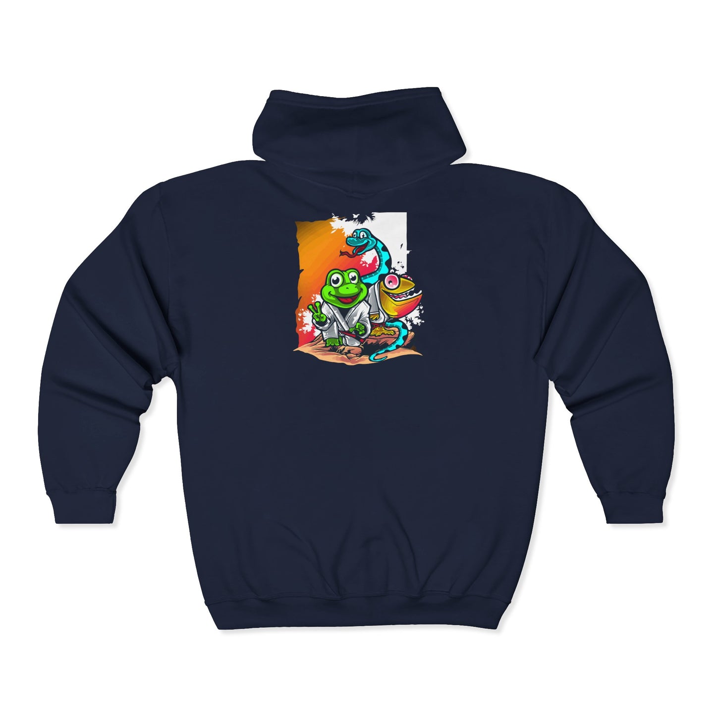 Funny Martial Arts Animals Zip-Up Hoodie