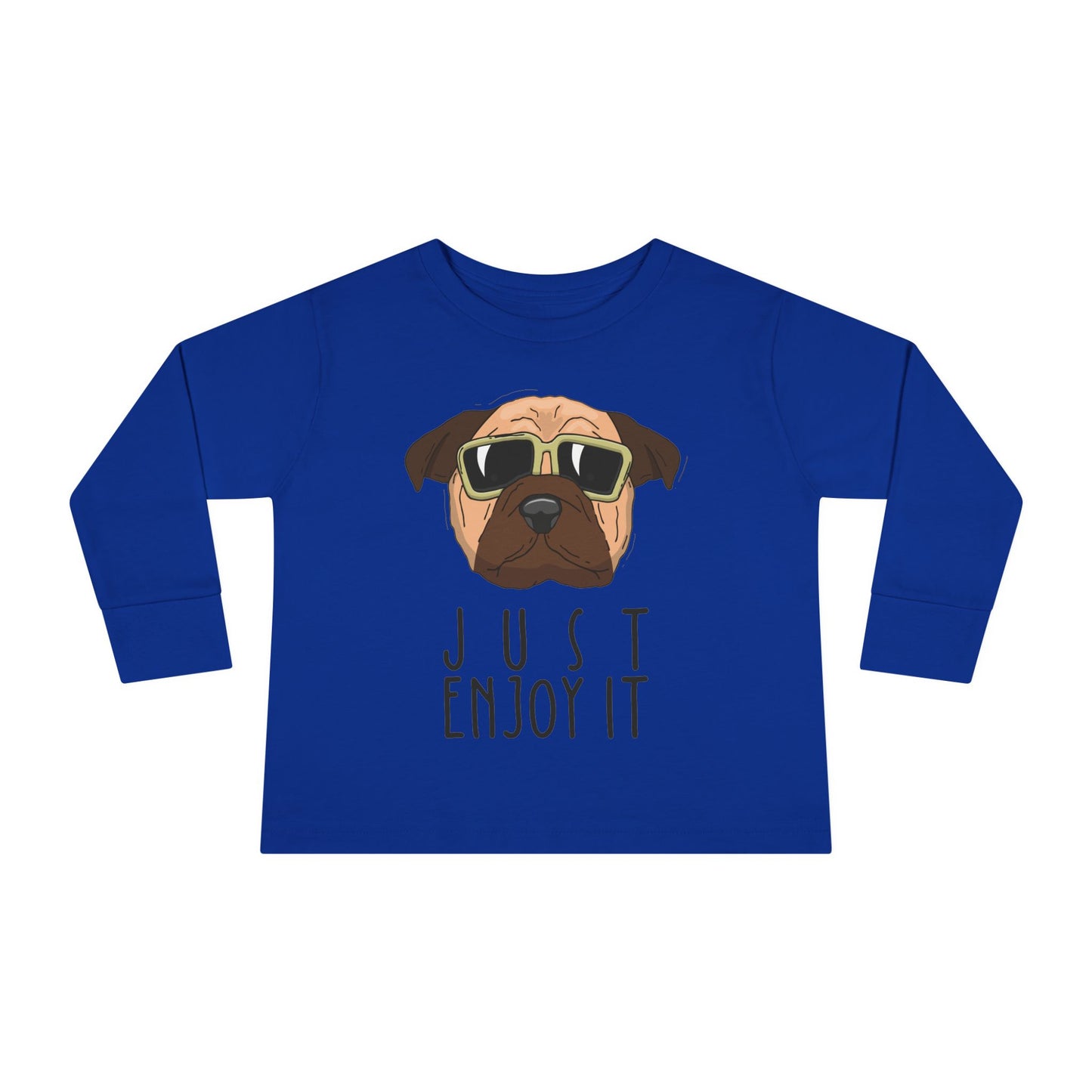 Cool Dog Toddler Long Sleeve Tee, Funny Kid Shirt, Cute Animal Tee, Gifts for Toddlers, Birthday Party Outfit, Animal Lover Apparel Royal