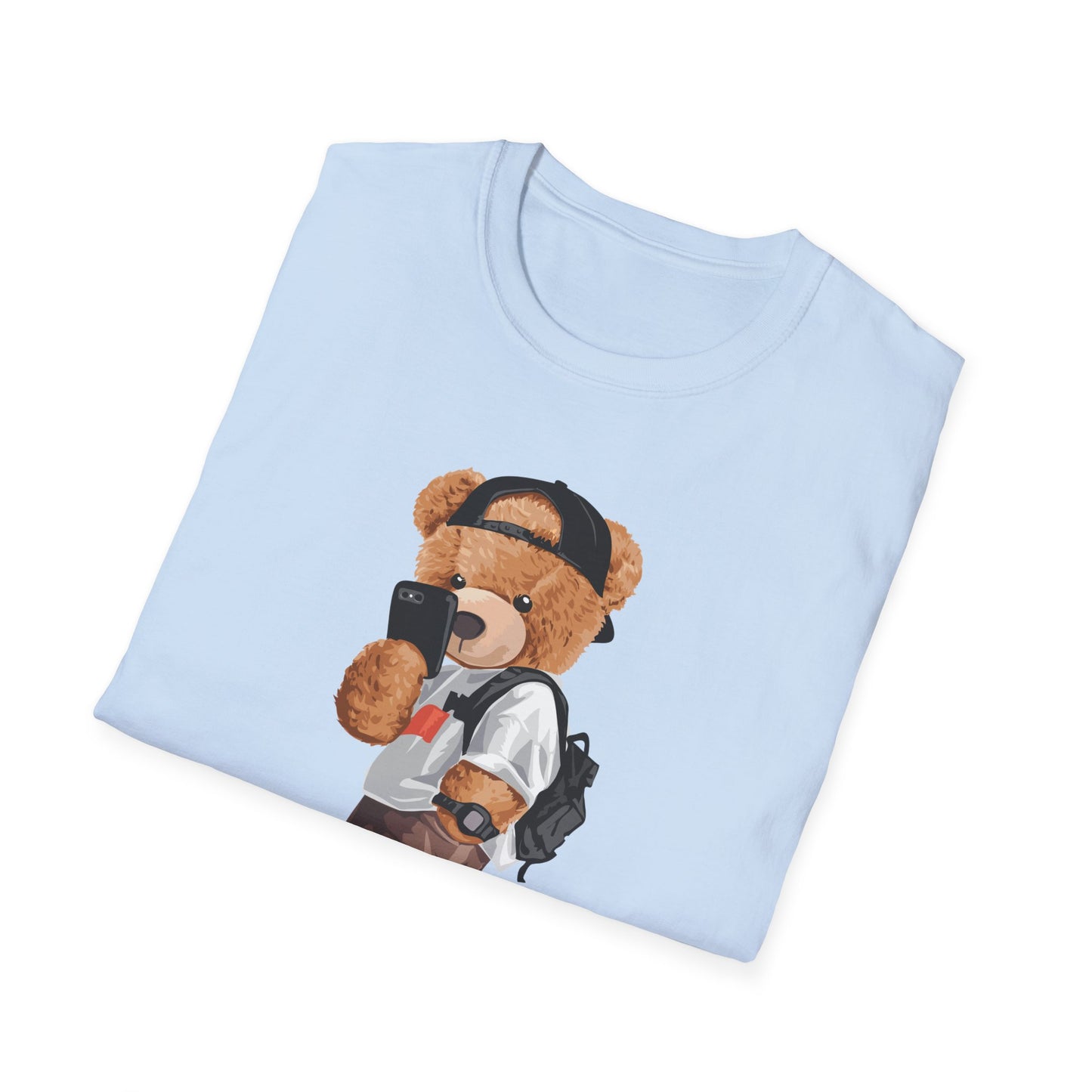 Selfie Bear Unisex T-Shirt | Cute Graphic Tee for Animal Lovers, Perfect Gift for Birthdays, Music Festivals, Casual Wear, or Everyday Style