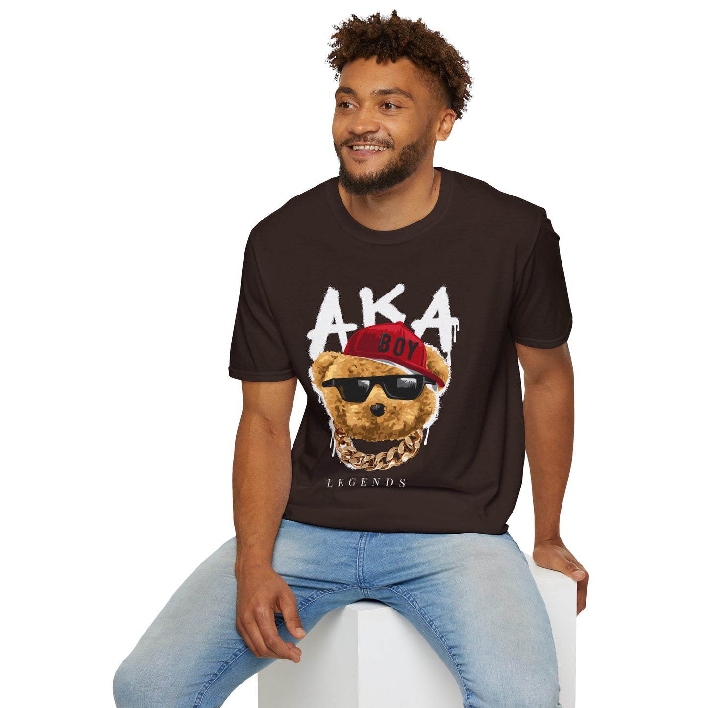 Trendy Graphic Tee: AKA Legends T-Shirt for Casual Wear, Gift for Bear Lovers, Stylish Summer Essential, Unisex Soft Tee