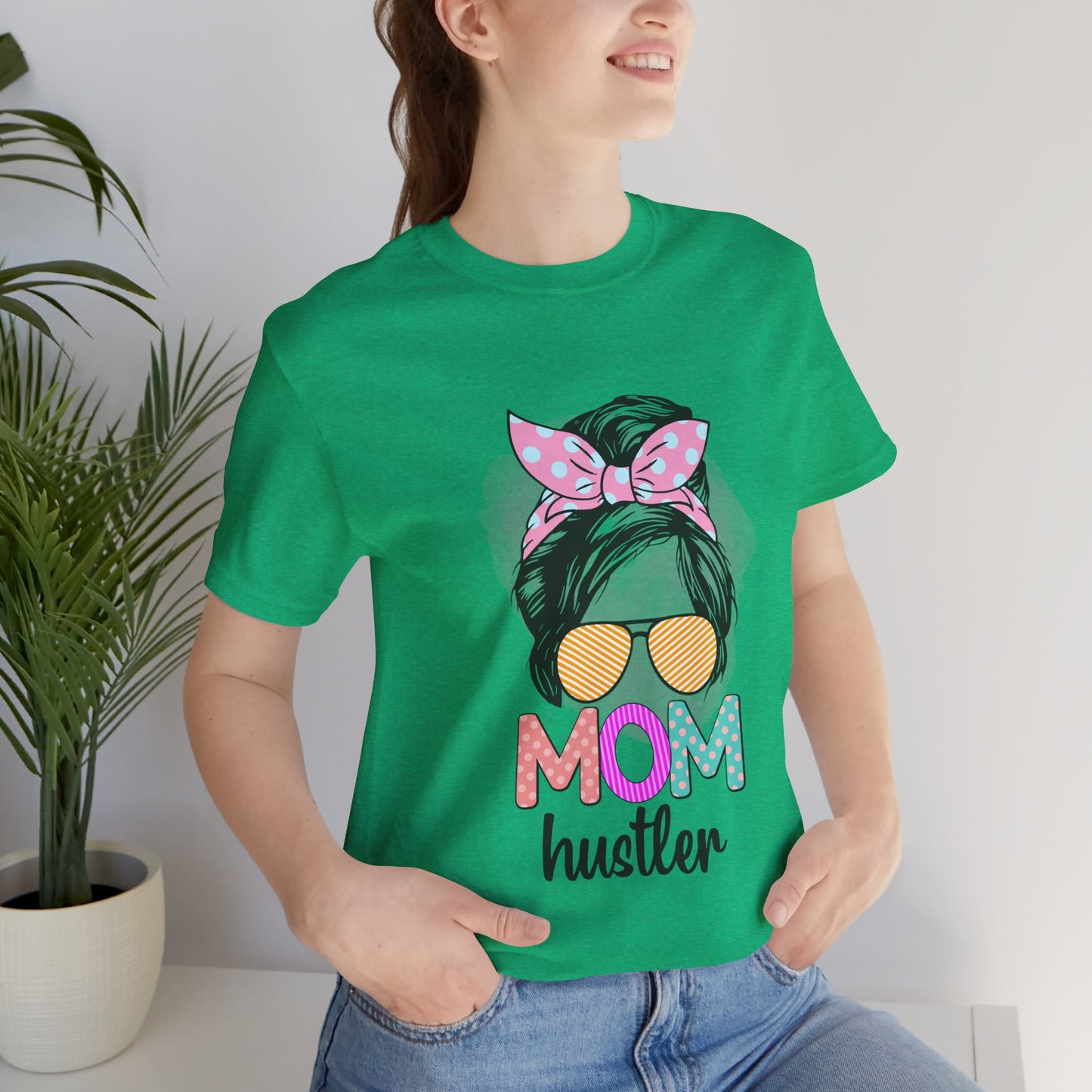 Mom Hustler Graphic Tee, Trendy Shirt for Moms, Mother's Day Gift, Motivational Tee, Casual Wear